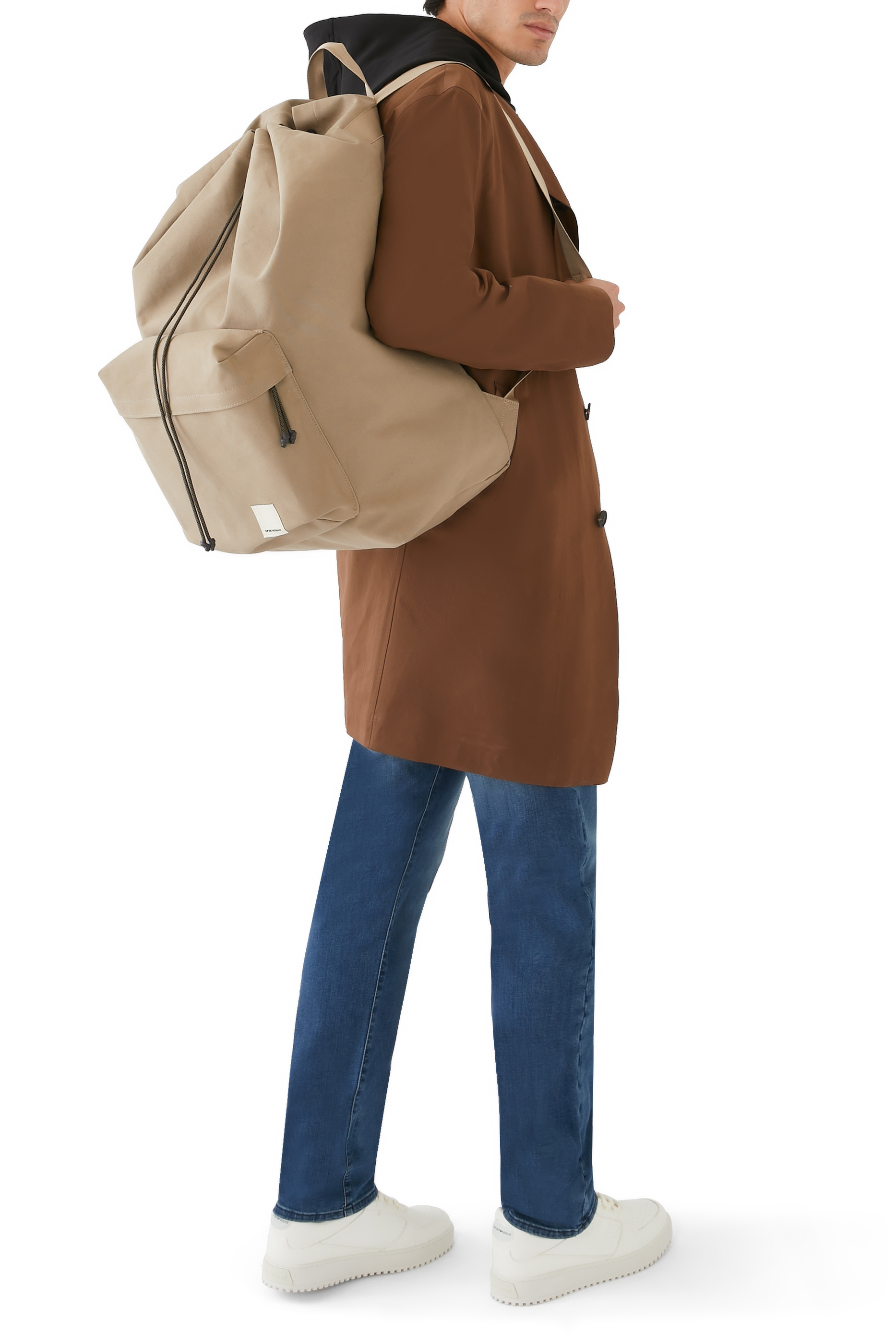 EA Logo Patch Cotton Backpack