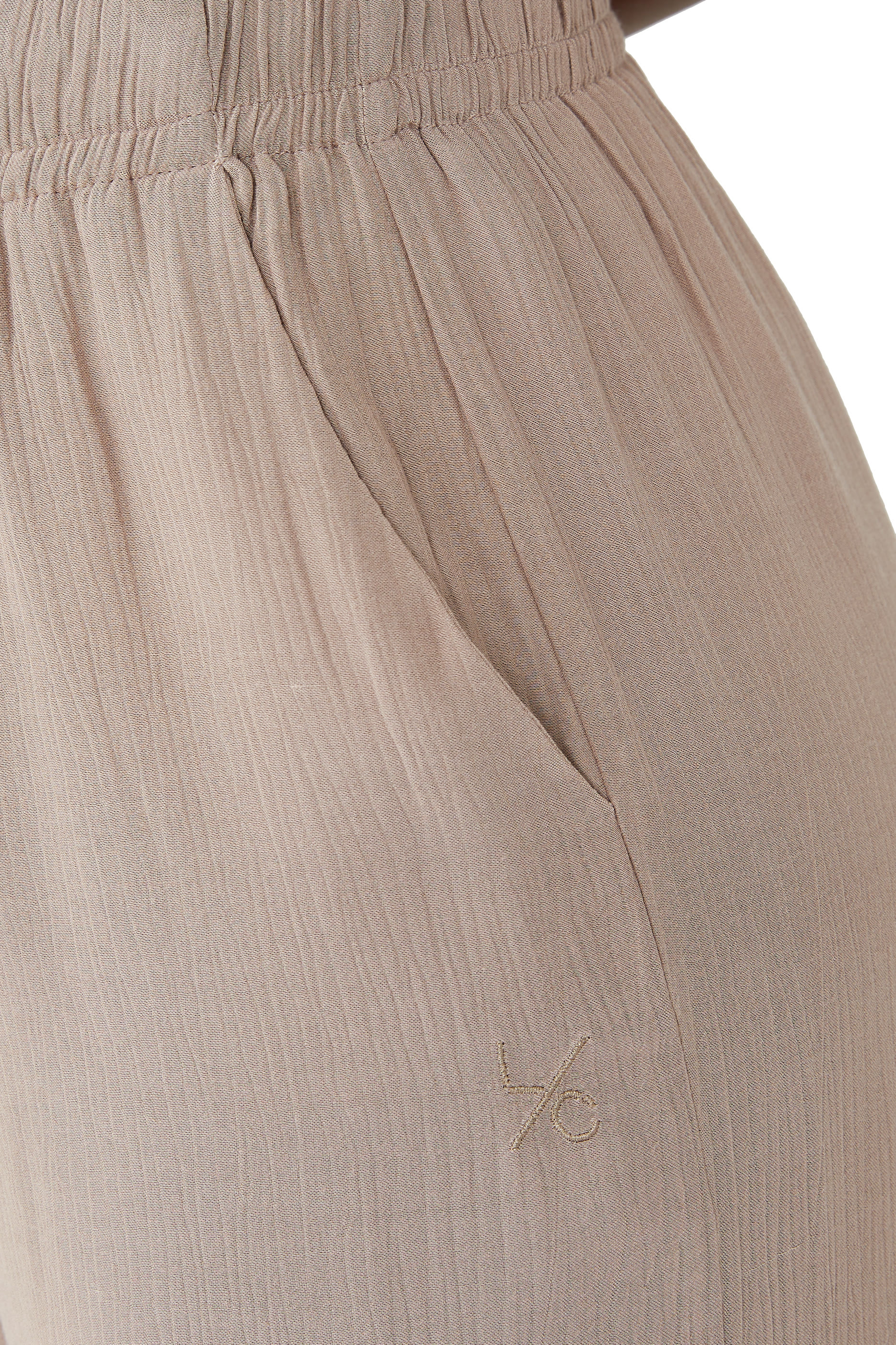 Embody Plisse Wide Leg Trousers