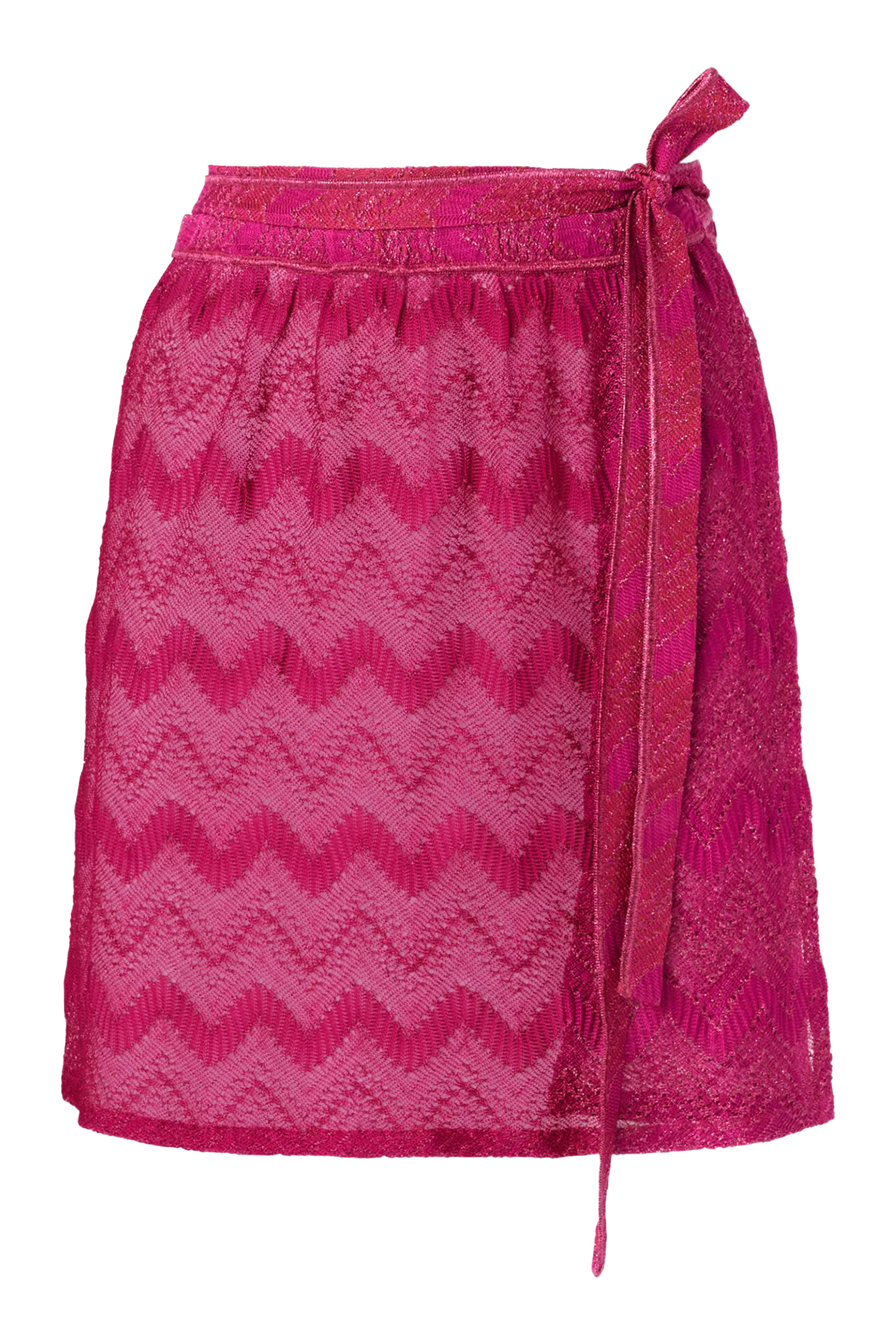 Mare Chevron Lace Raschel Tie Mini Skirt