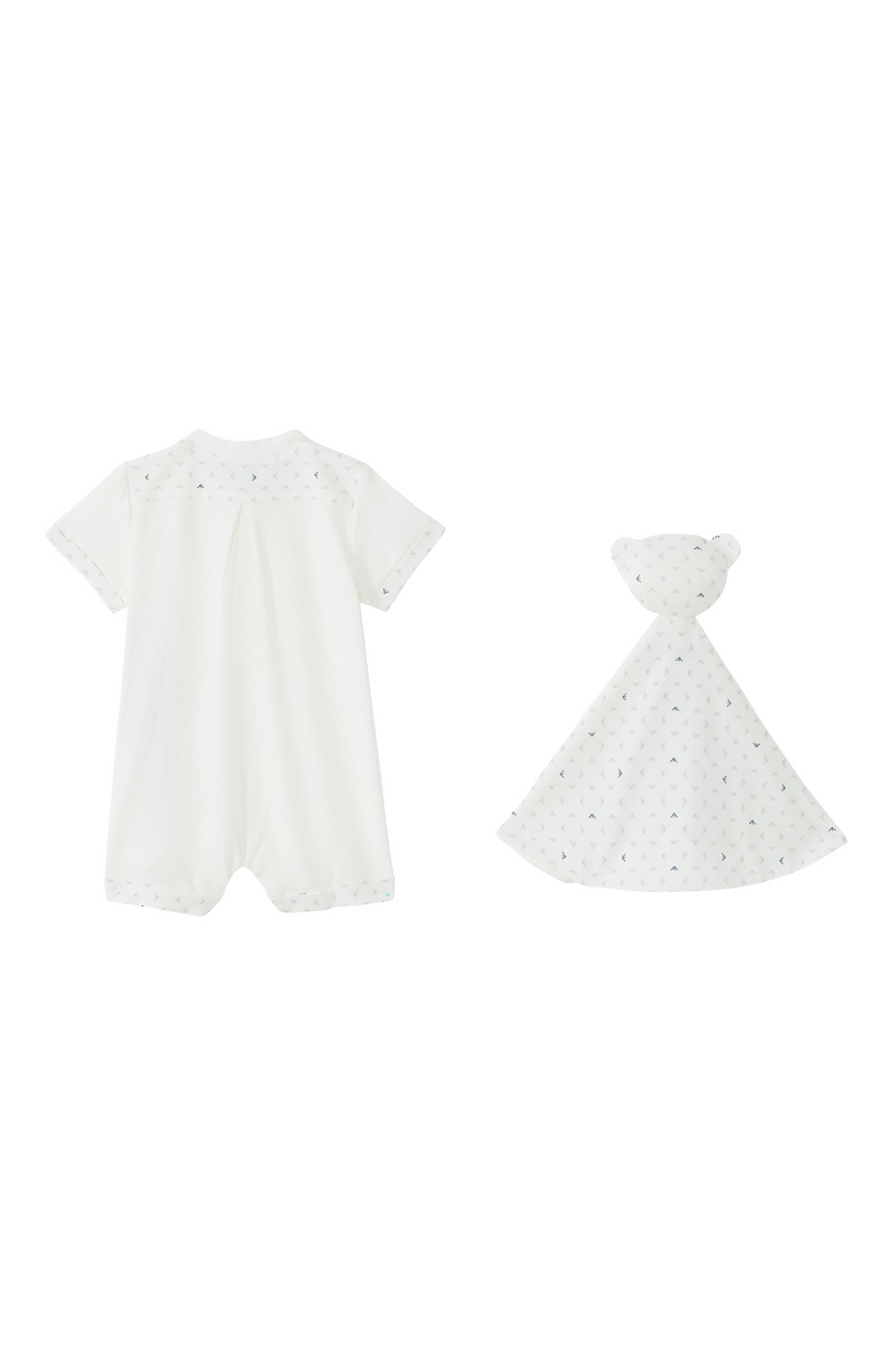 Eagle Logo Print Jumpsuit and Hat Set