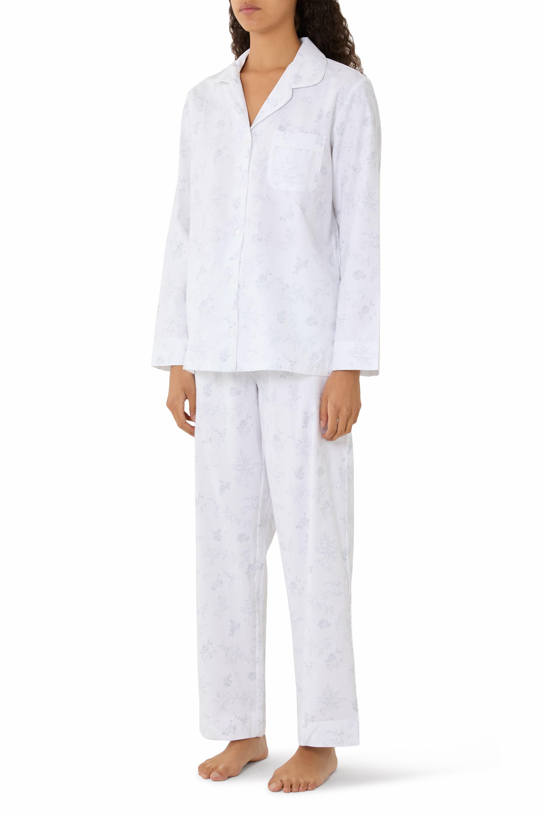 Cotton Floral Classic Pajama Set