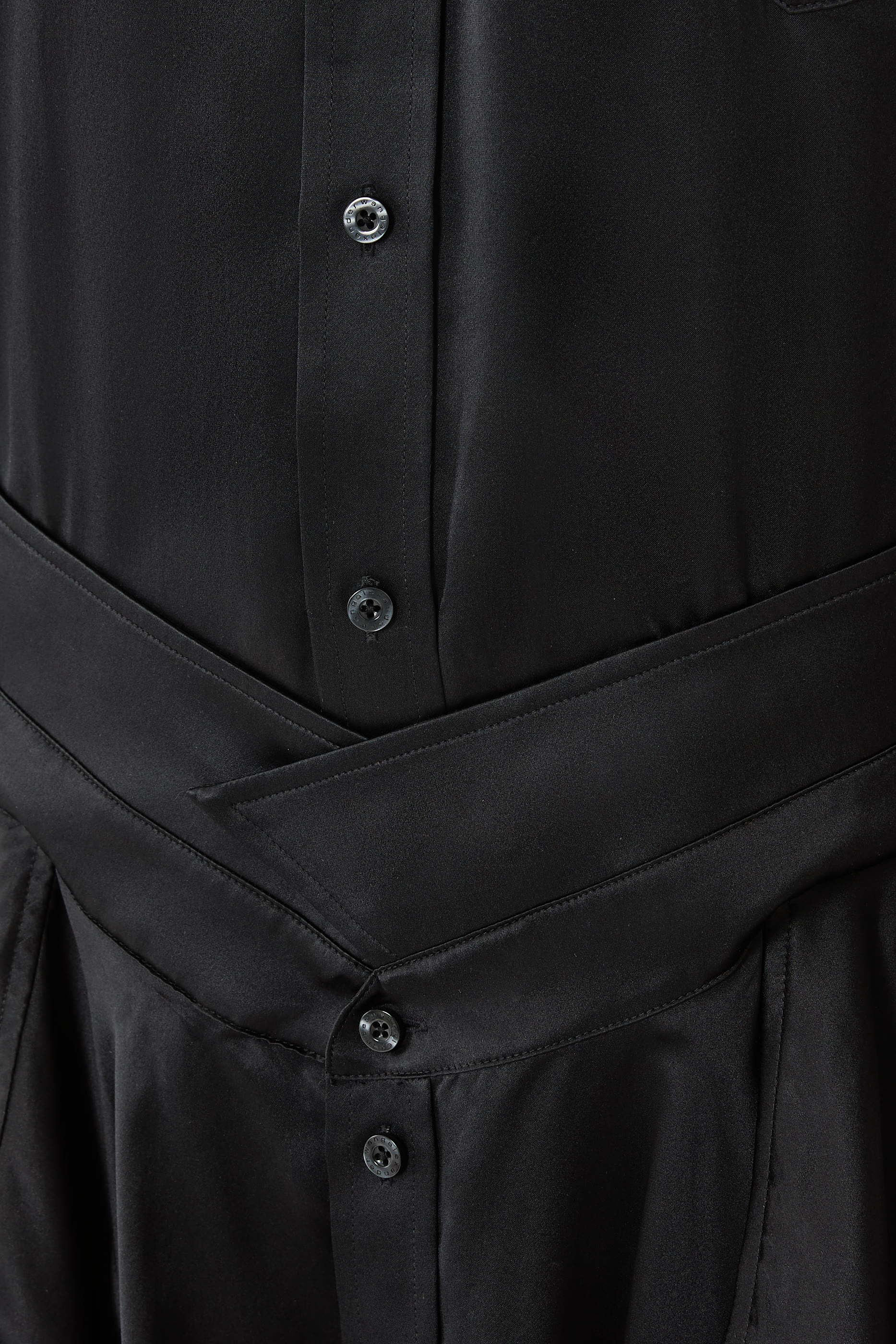 Silk Charmeuse Pre-Styled Double Shirtdress 