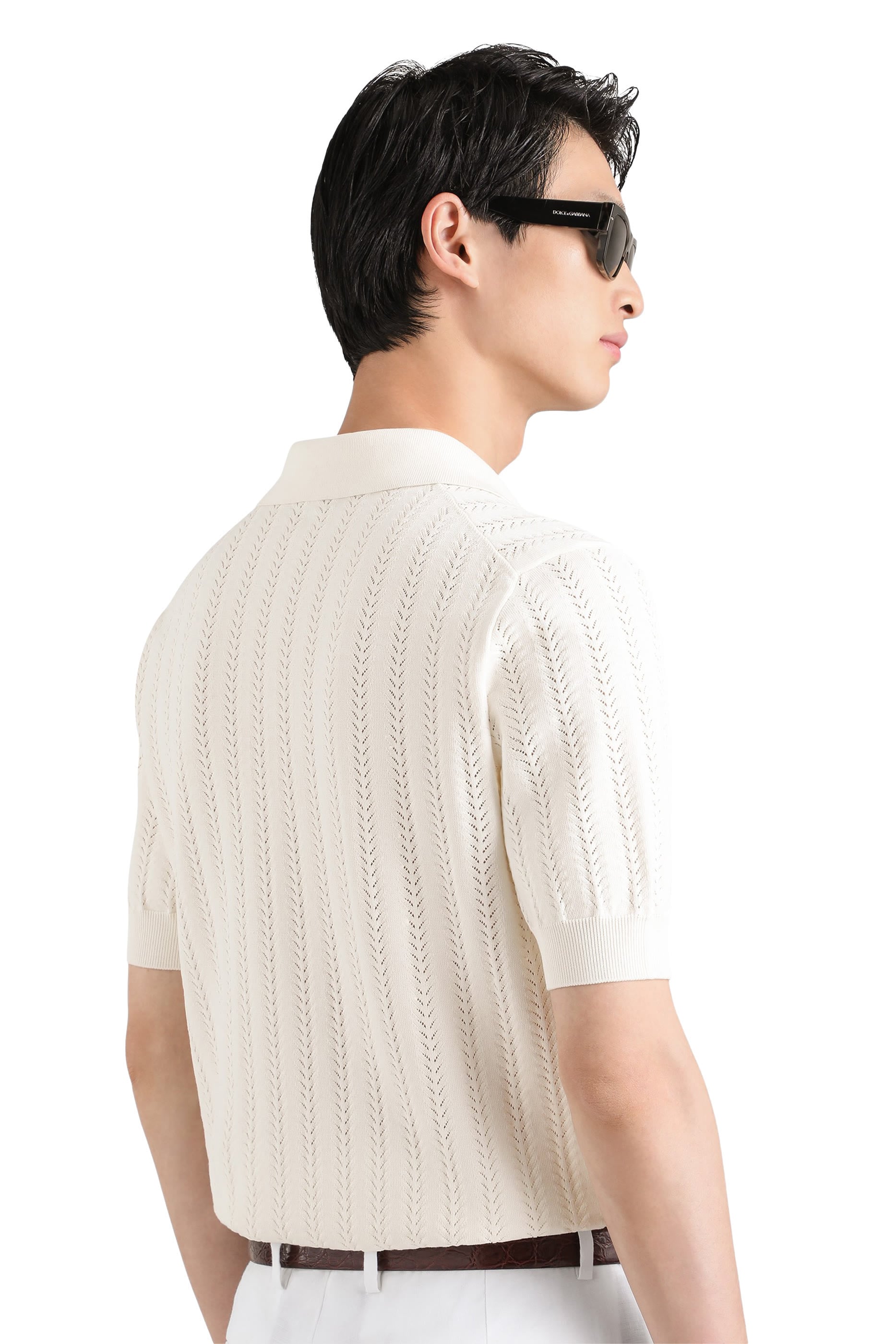 Openwork Polo Shirt