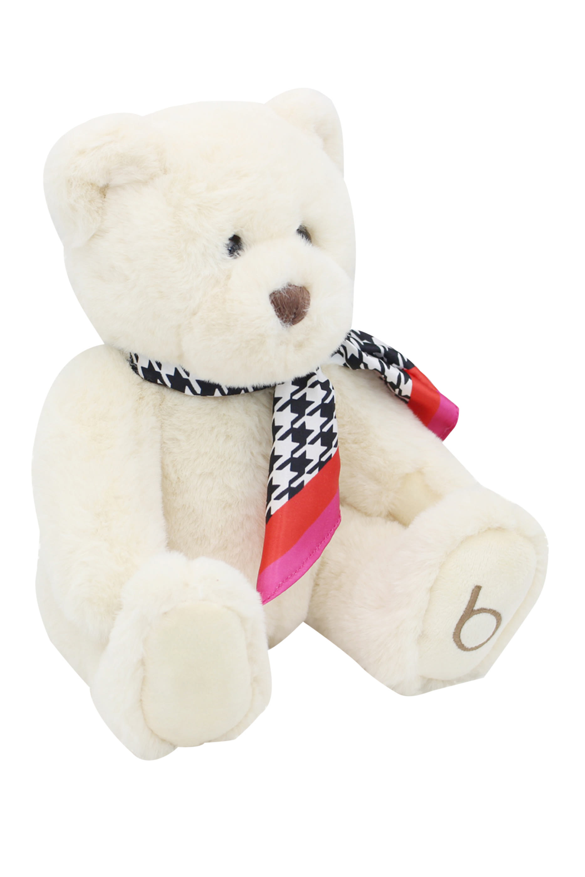Teddy Bear with Houndstooth Scarf