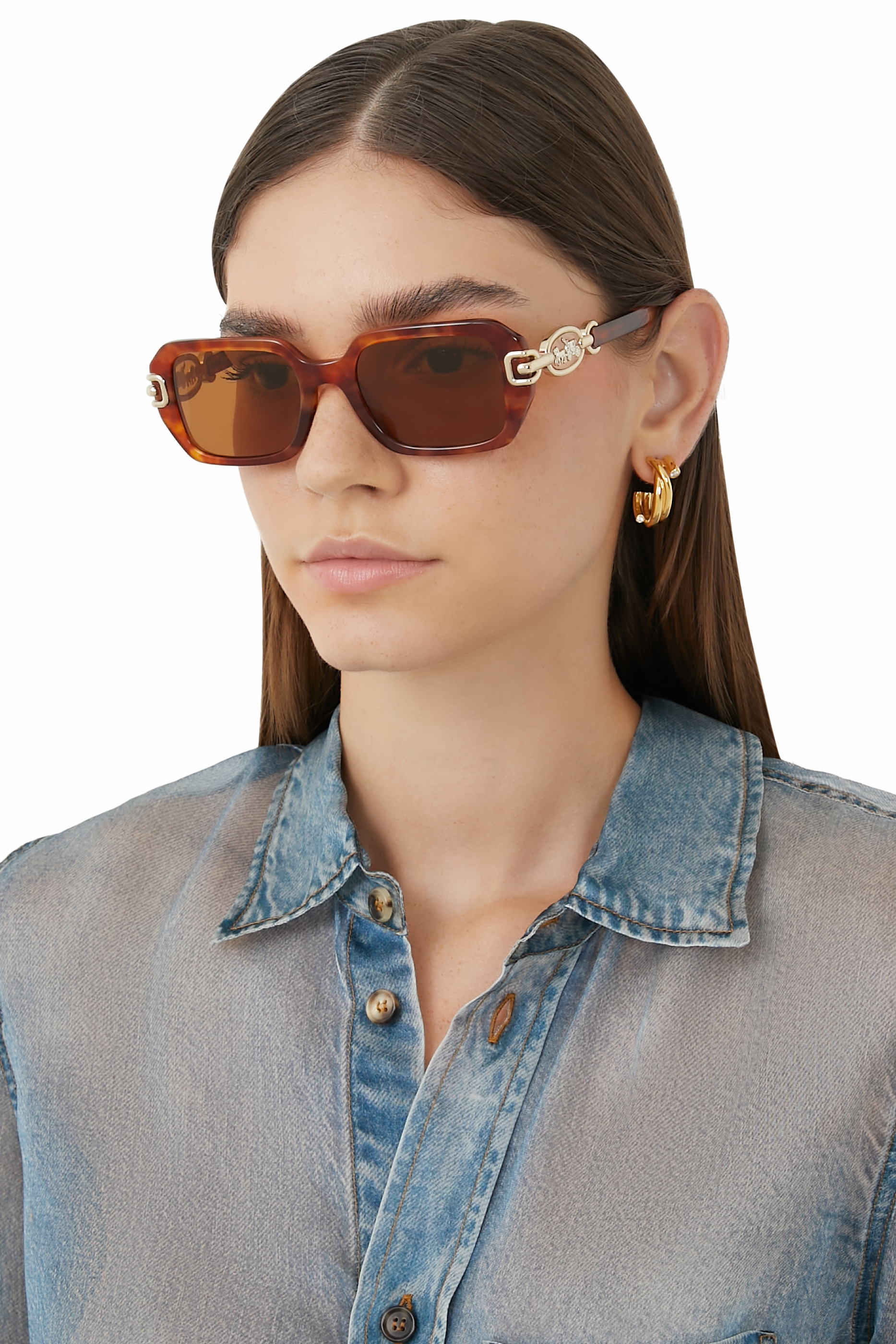 Horse & Carriage Rectangle Sunglasses
