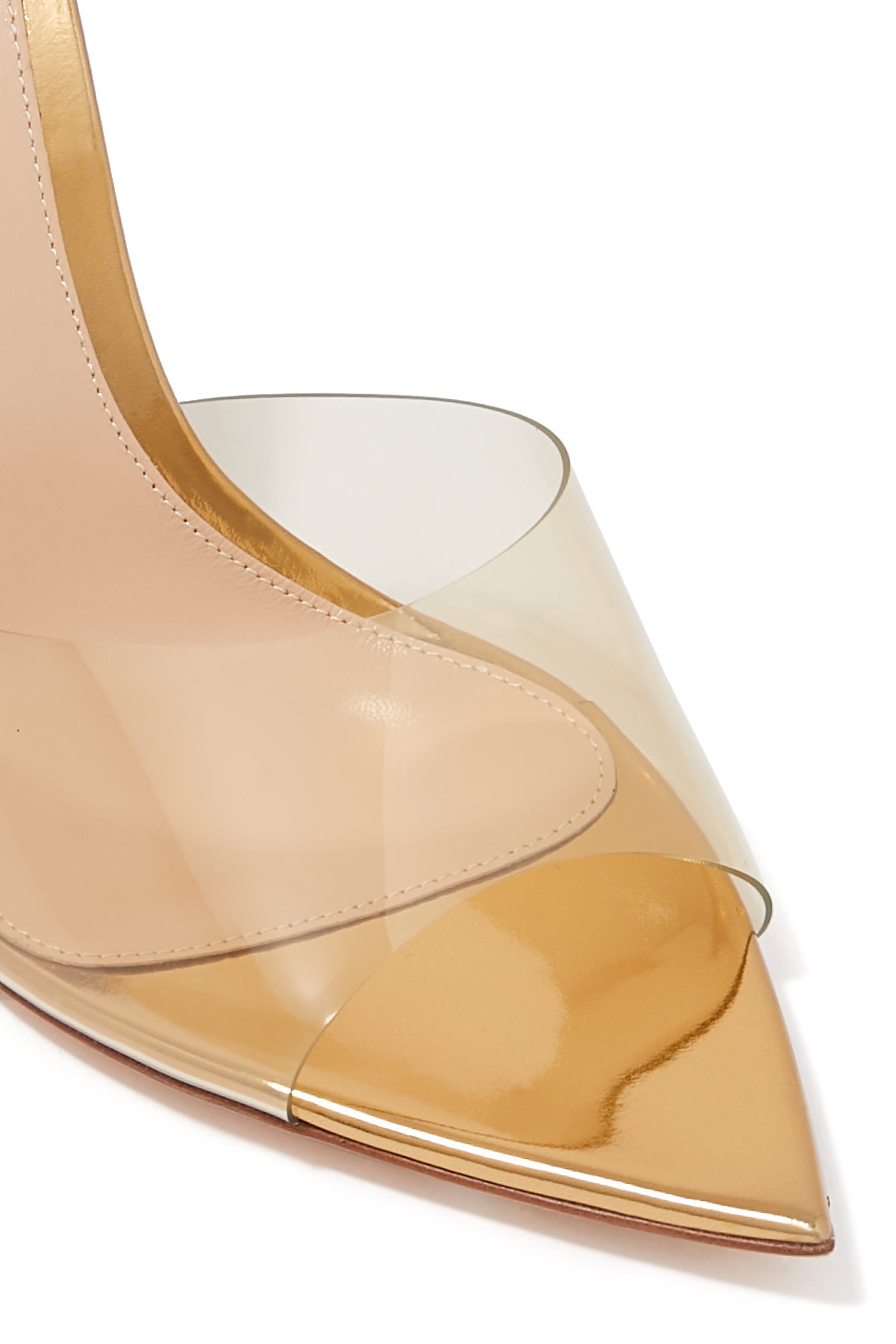 Elle 105 Plexi Leather Mules