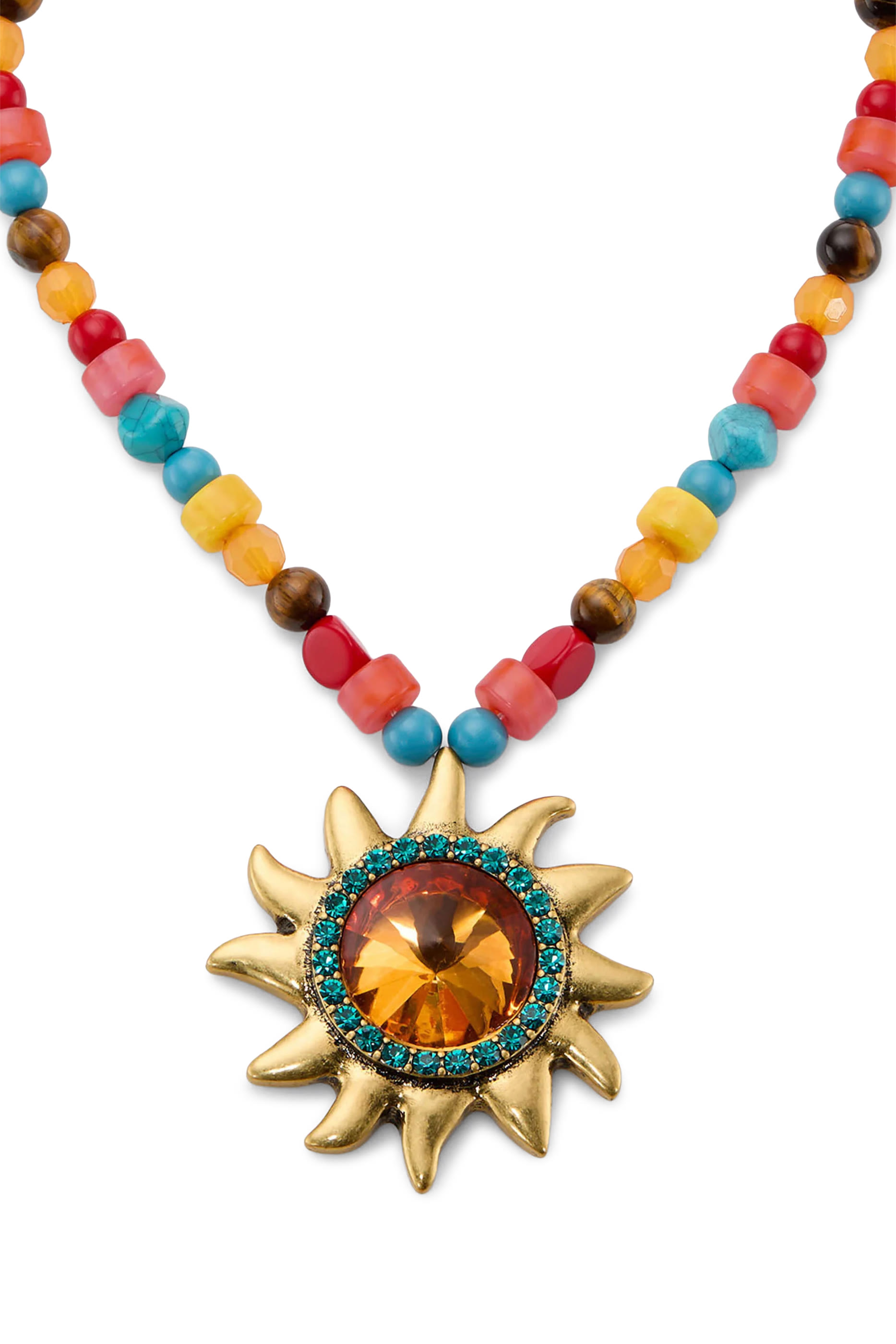 Sun Necklace, Cubic Zirconia