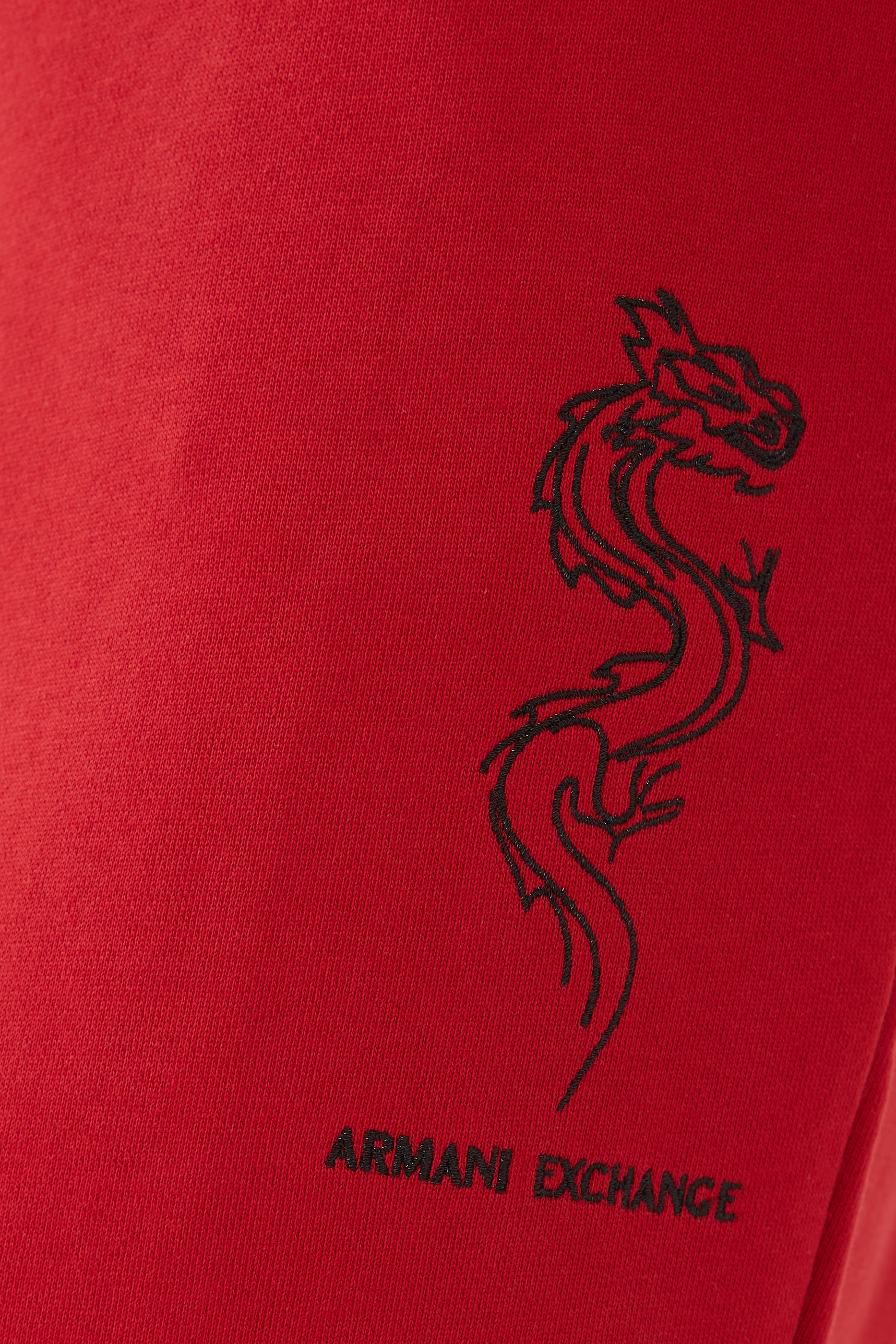 Dragon Embroidery Cotton Jersey Sweatpants