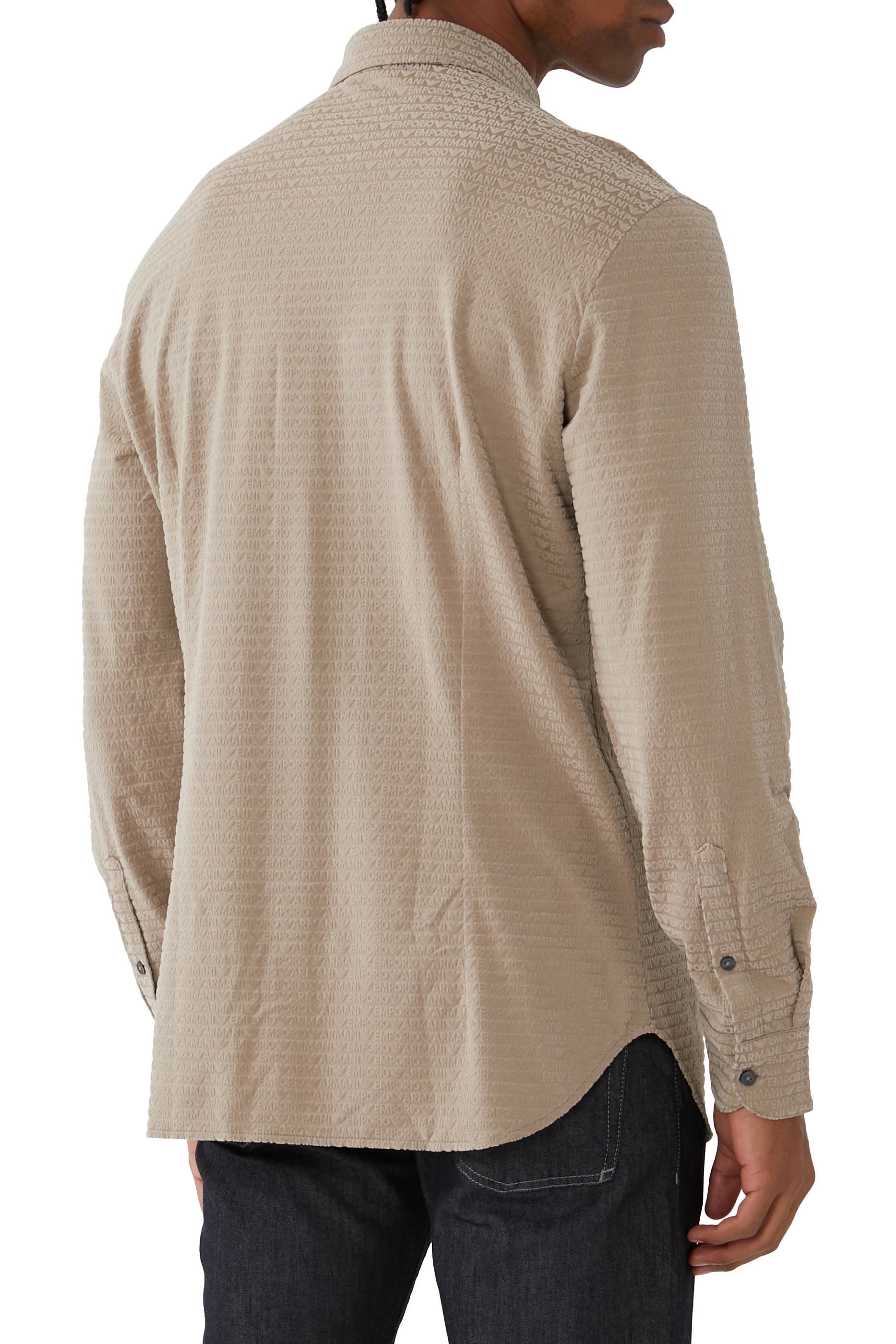 Micro EA Text Logo Long Sleeves Shirt