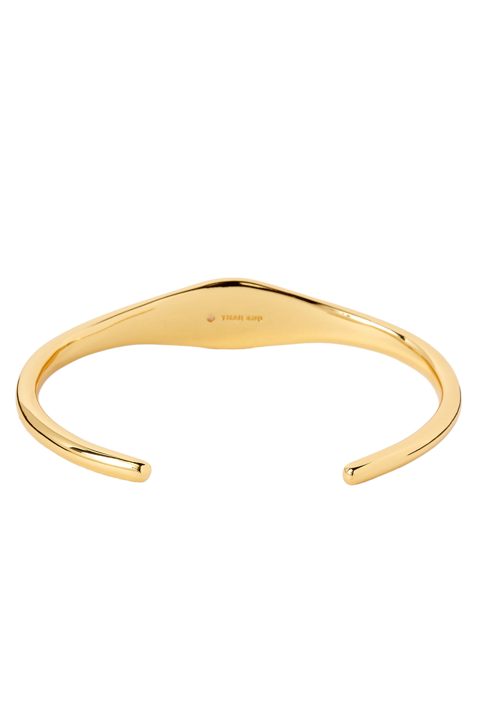 Signet Sculpted C Open Cuff, Brass