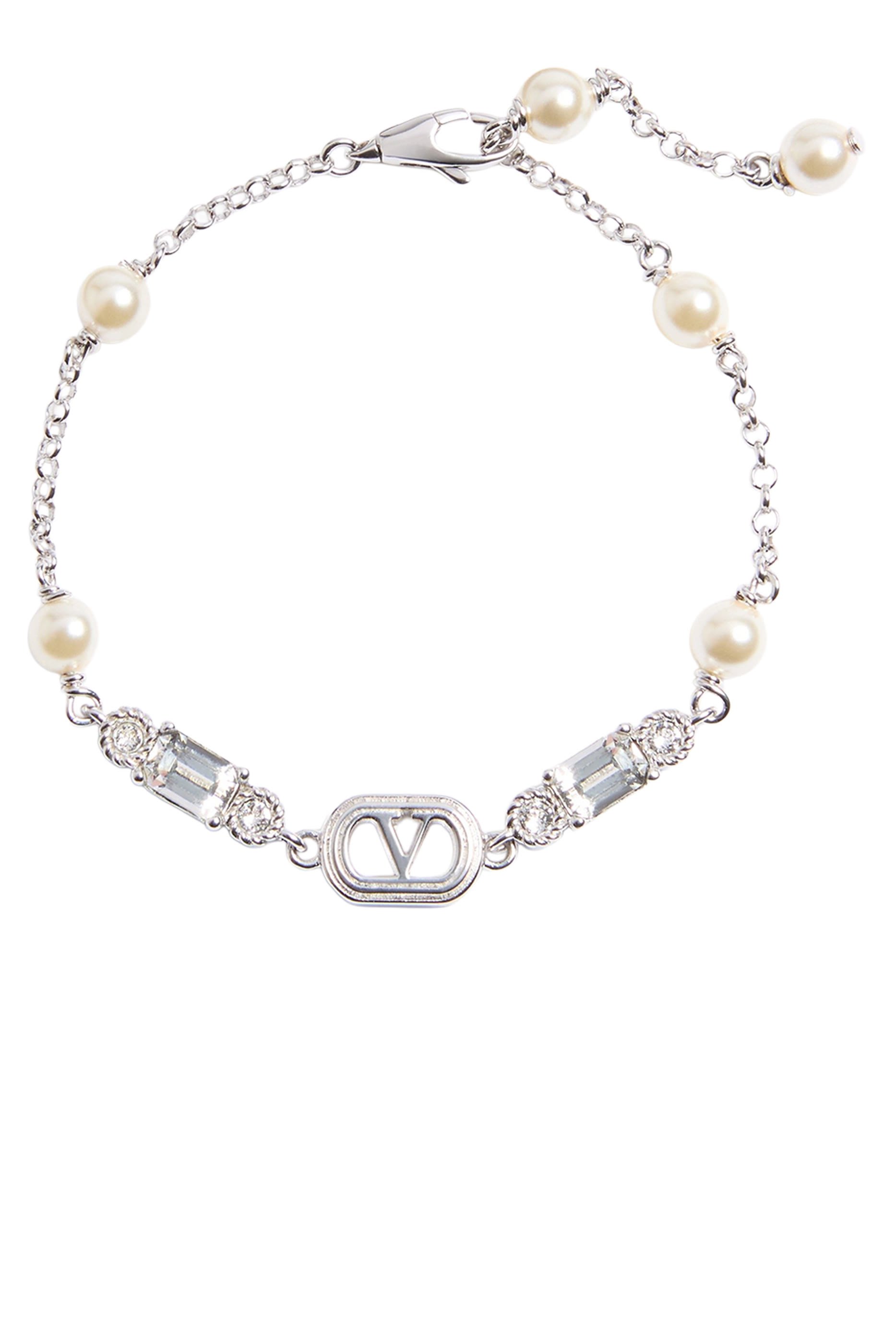 Ovalette Pearl Embellished Bracelet