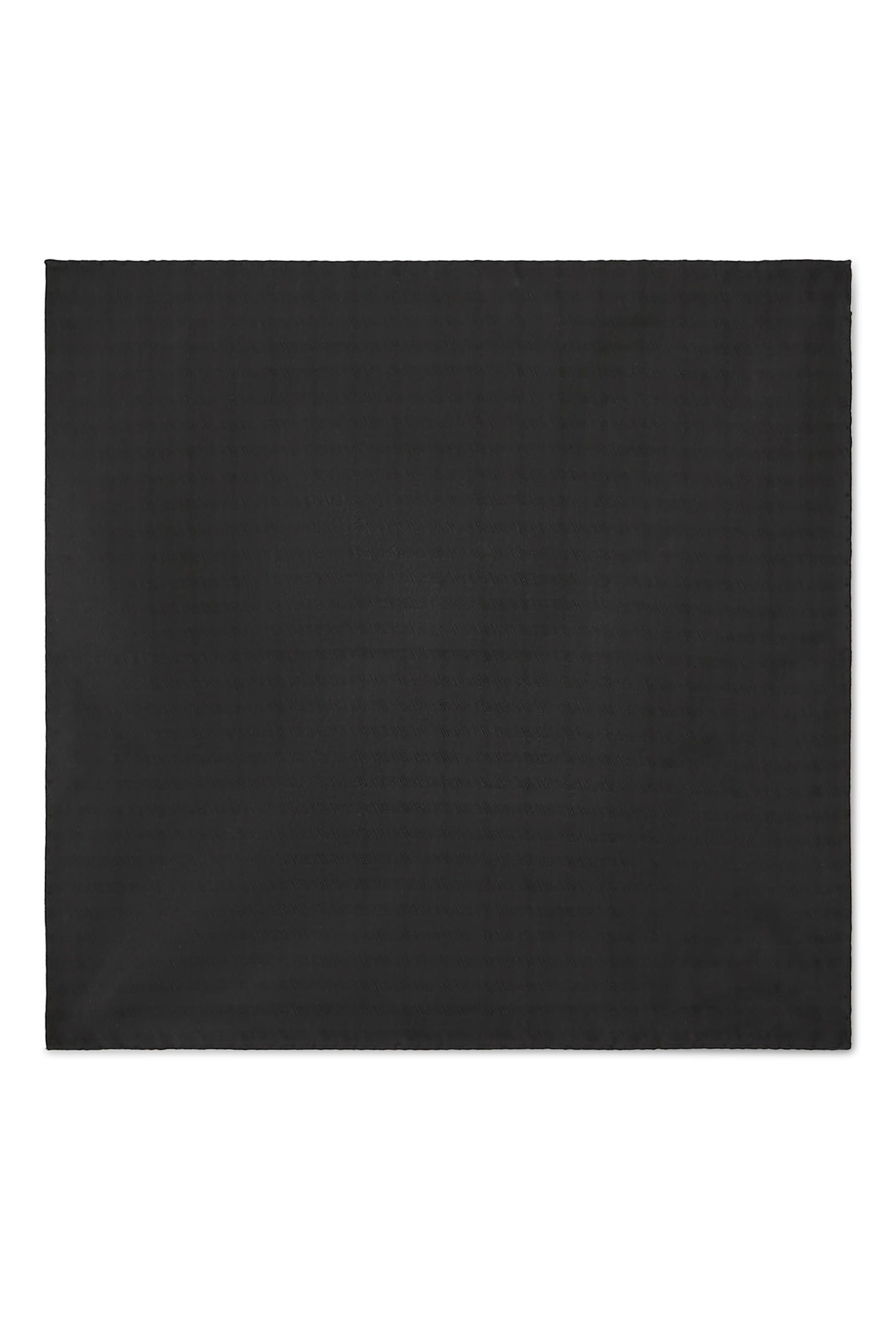 Pure Silk Pocket Square with Jacquard Micro-Motif