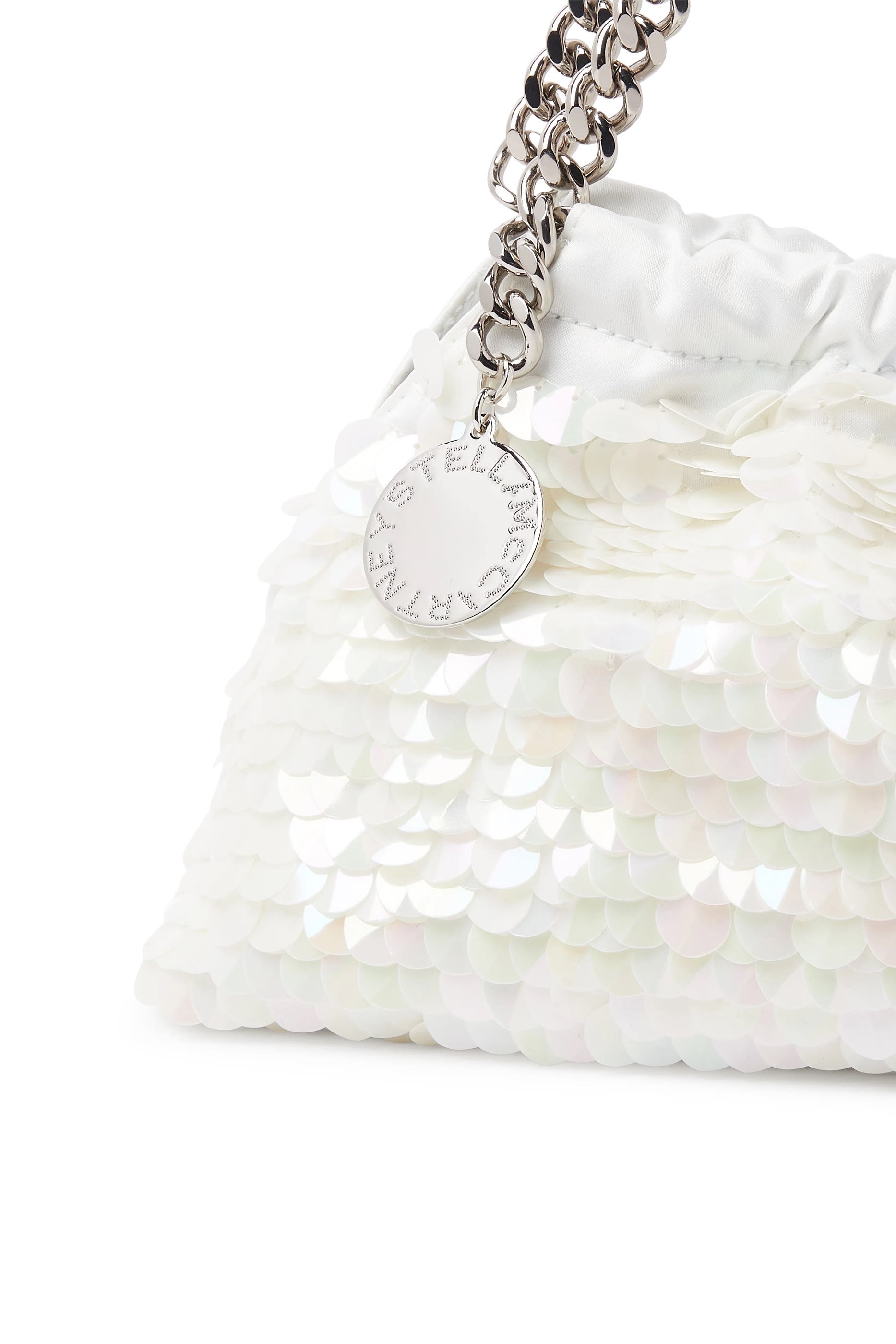 Falabella Mini Sequin-Embellished Drawstring Bag