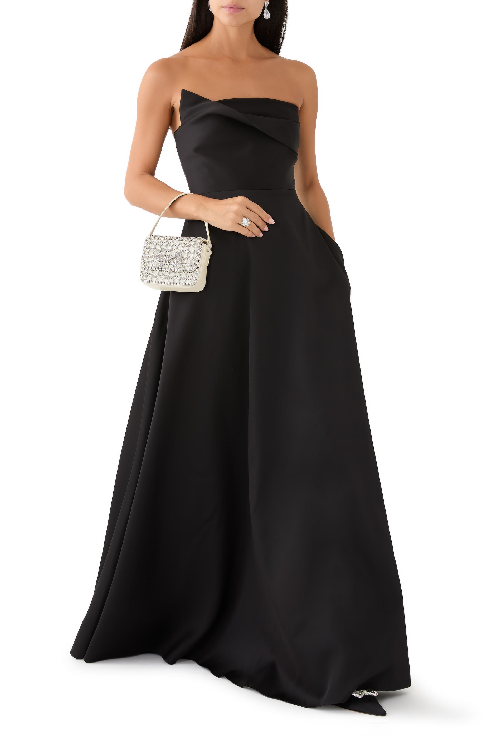 Strapless Taffeta Gown