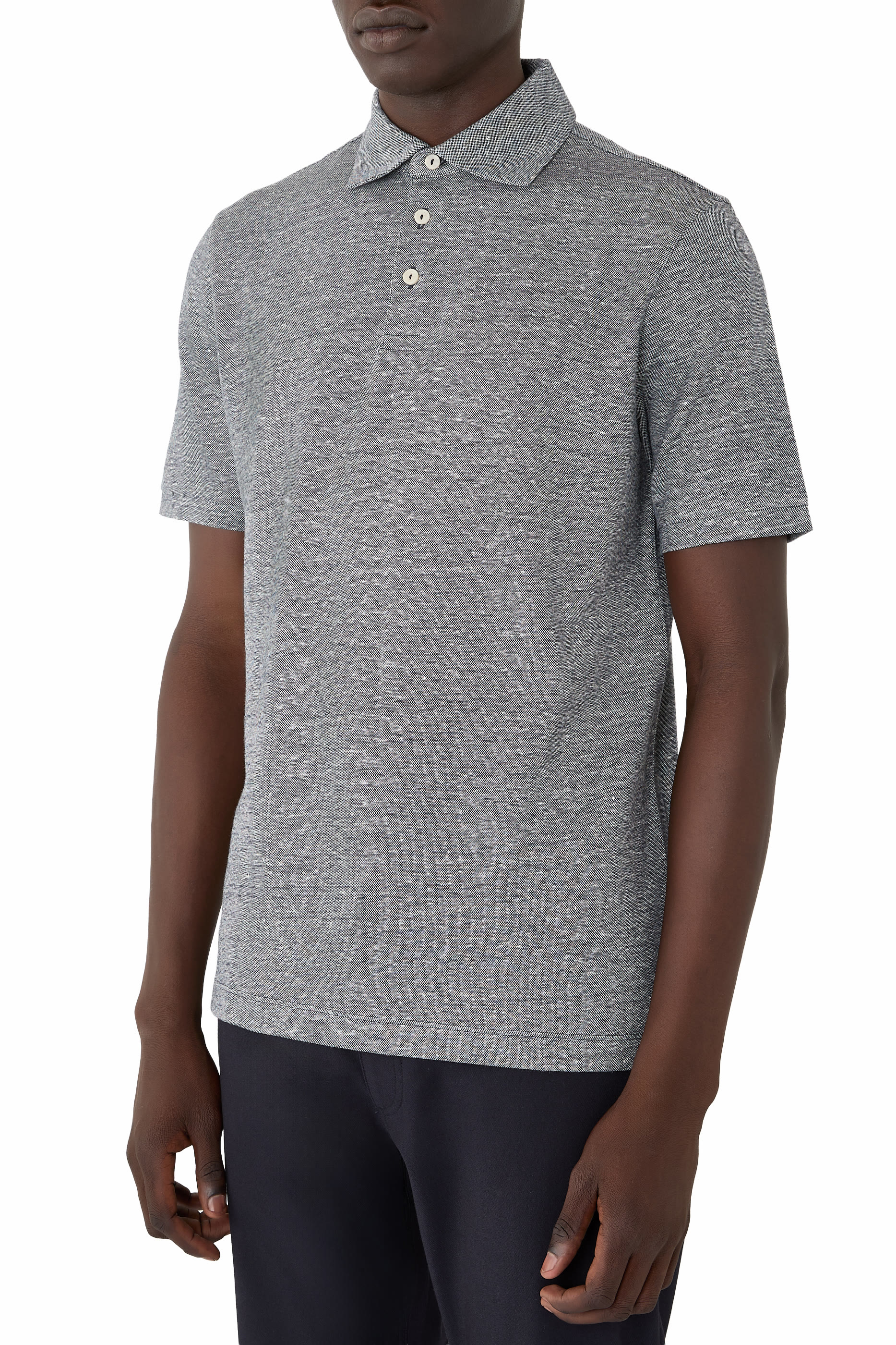 Cotton Linen Polo Shirt