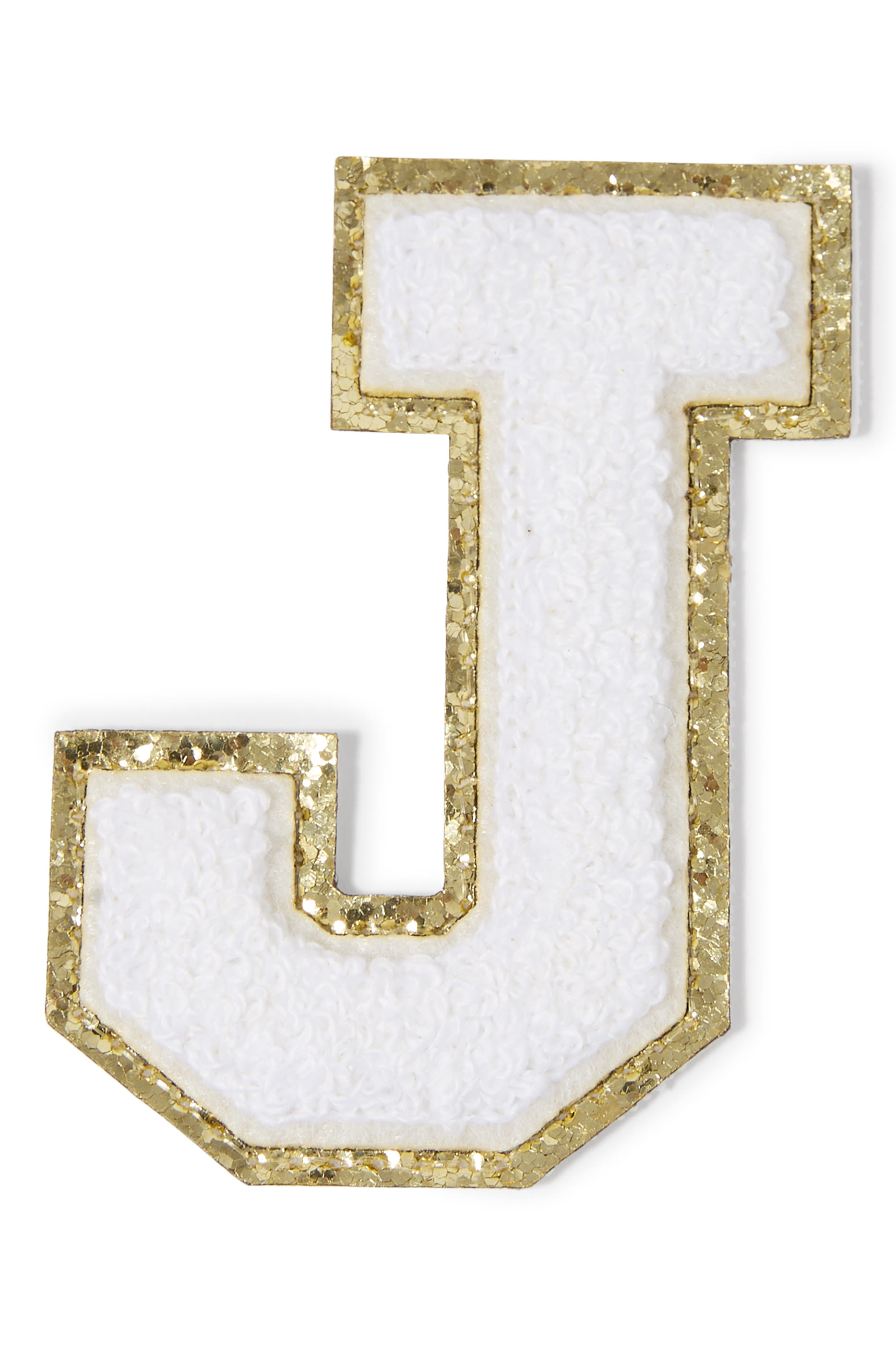 Kids Chenille Sparkle Letter J Patch