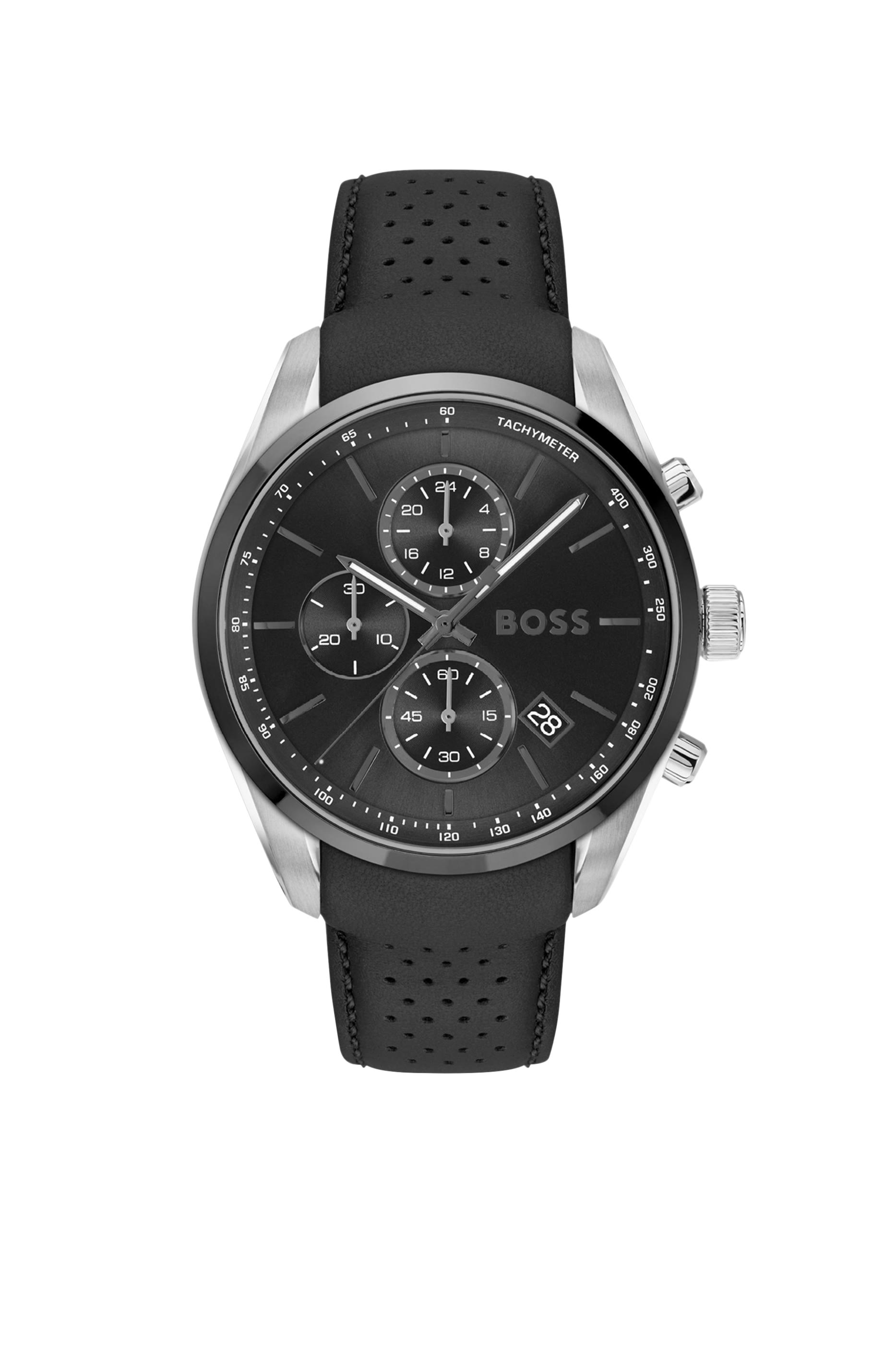 Grand Prix Black-Dial Chronograph Watch