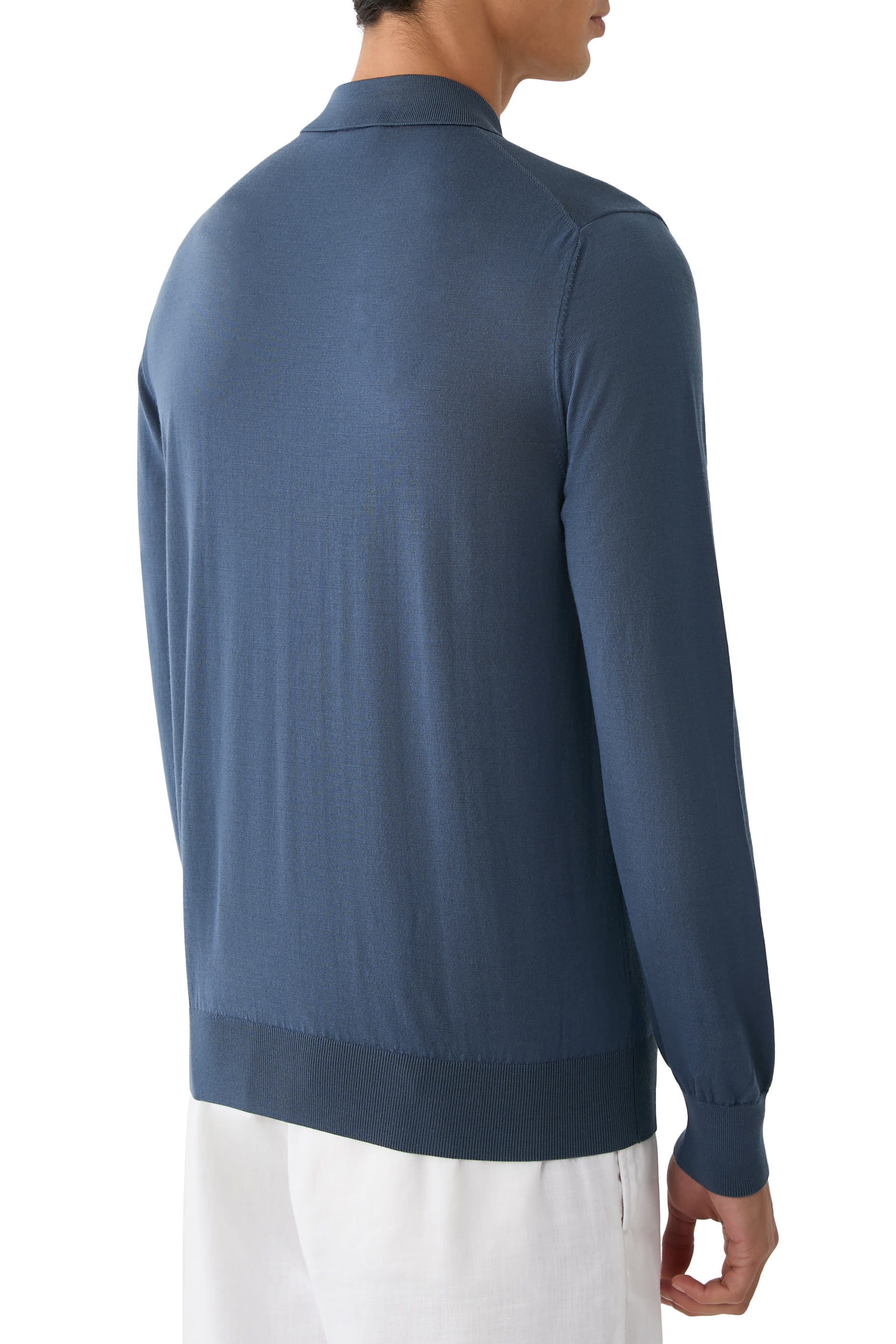 Long Sleeves Zip Polo