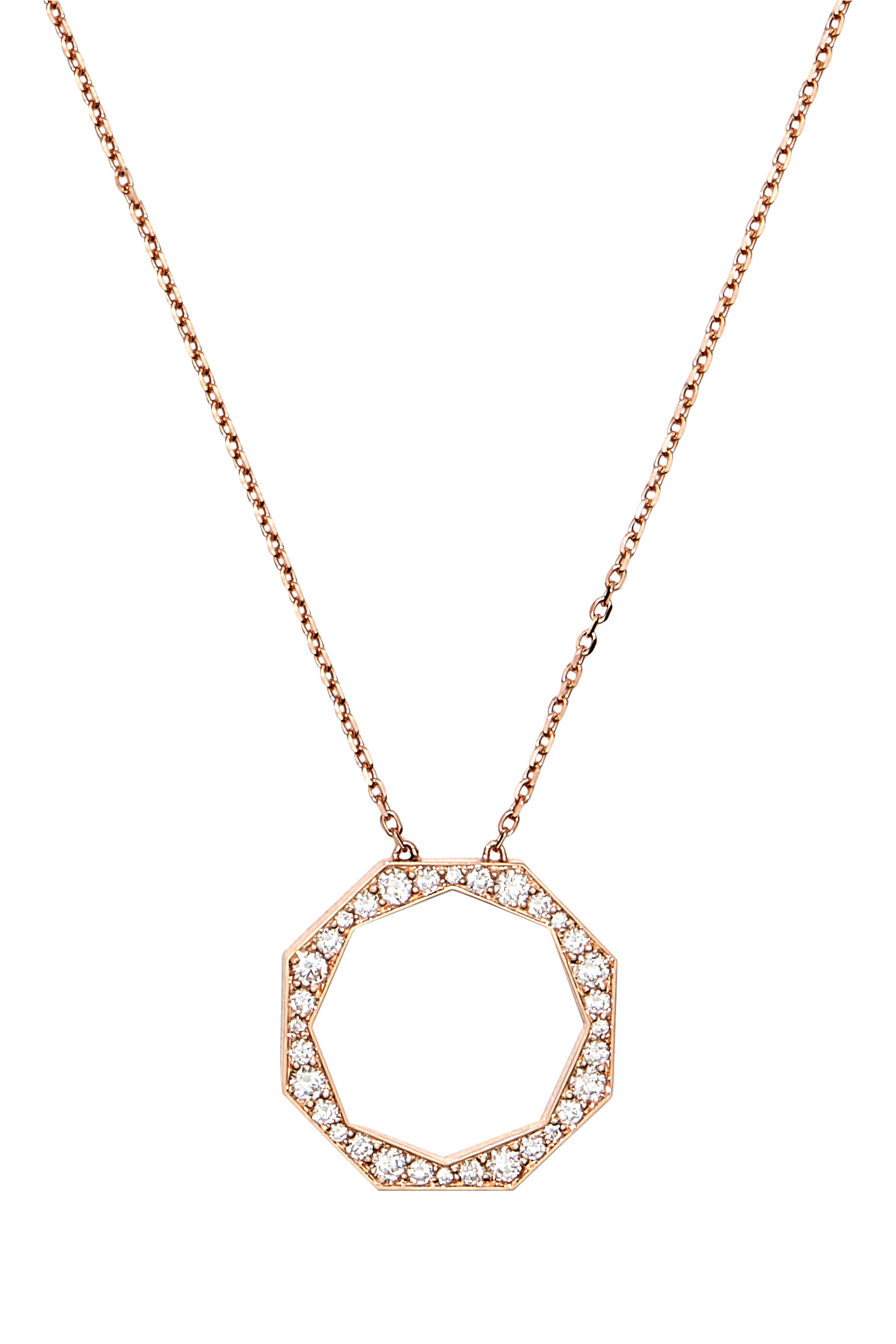Birwaz Turath Large Necklace, 18k Rose Gold & Diamonds