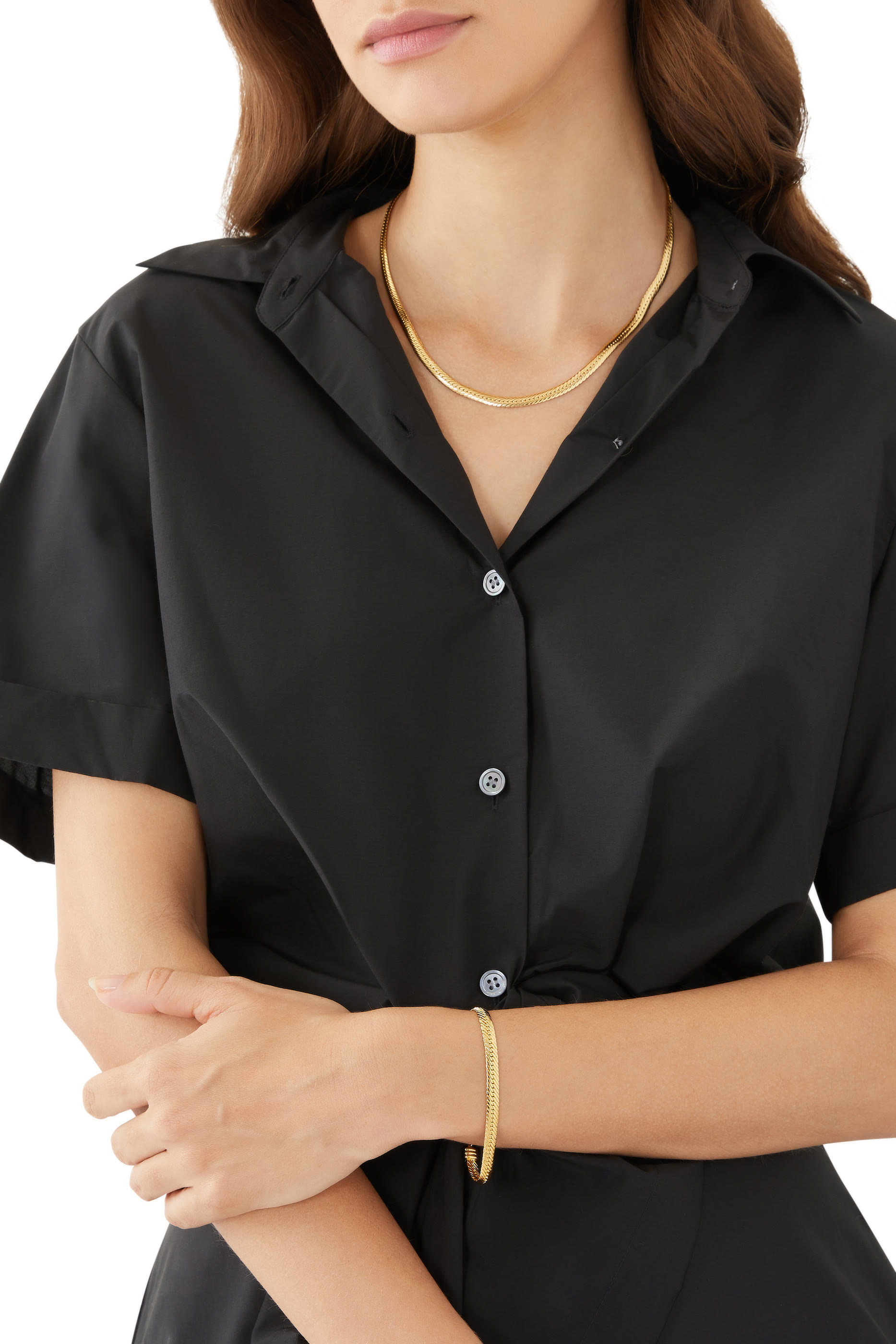 Camail Chain Necklace, 18k Recycled Gold-Plated on Brass