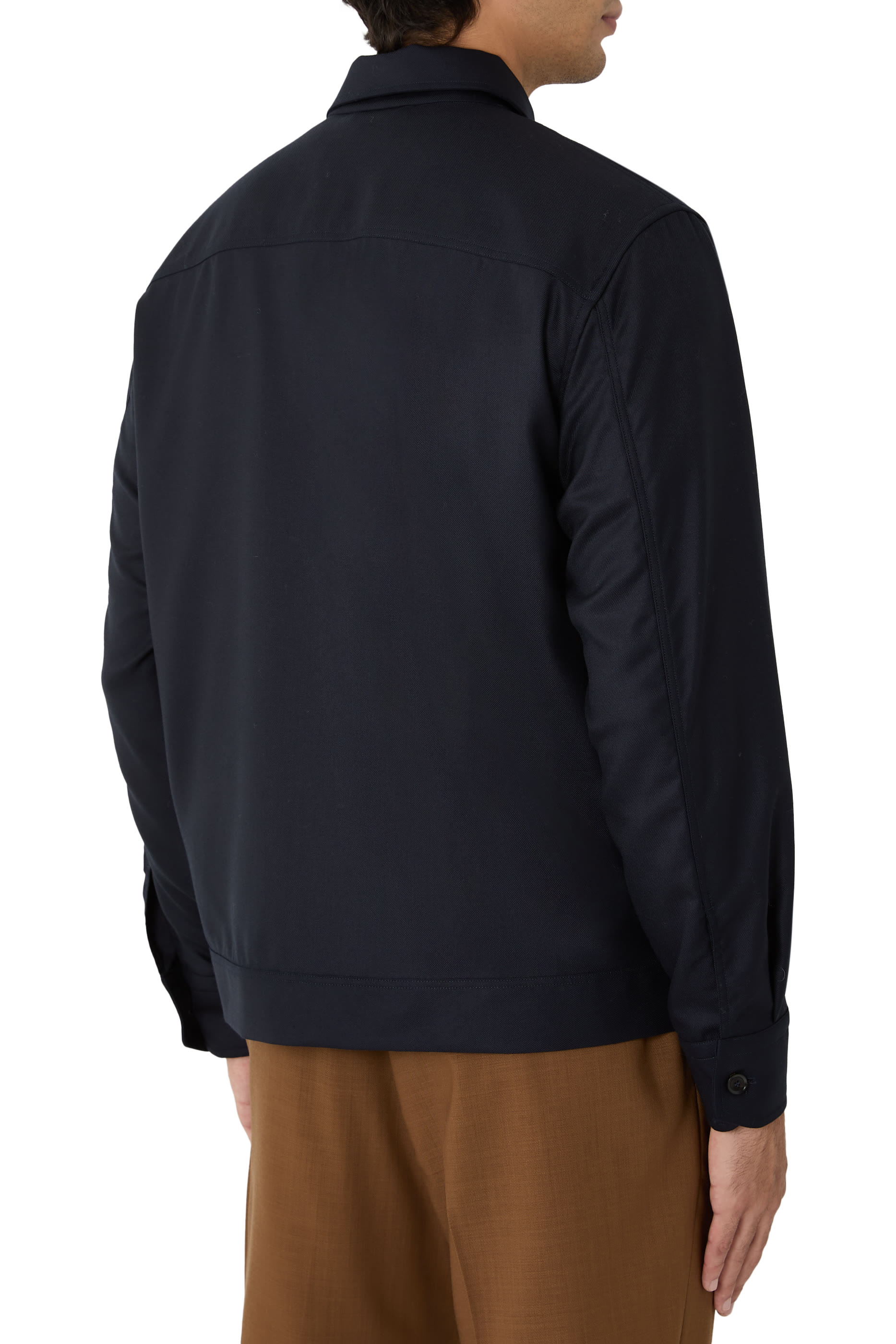  Wool Shirt Collar Blouson