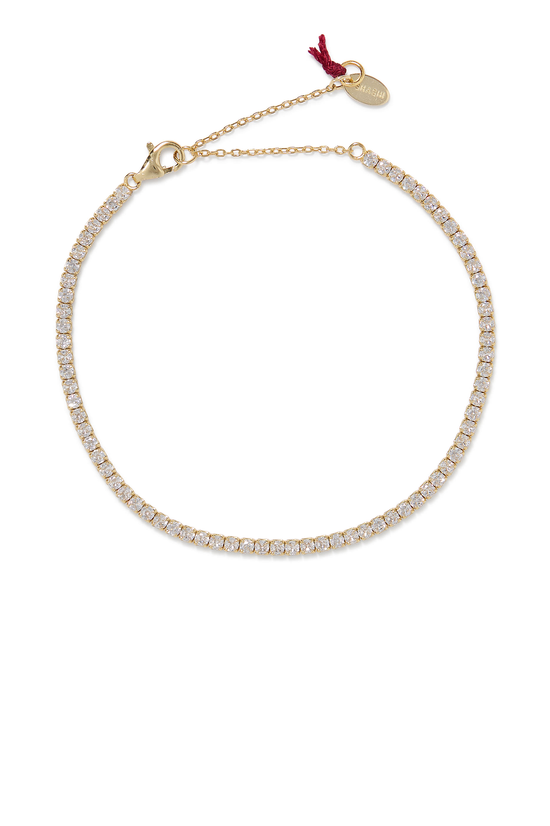 Tennis Bracelet,  14k Vermeil on Sterling Silver & Cubic Zirconia