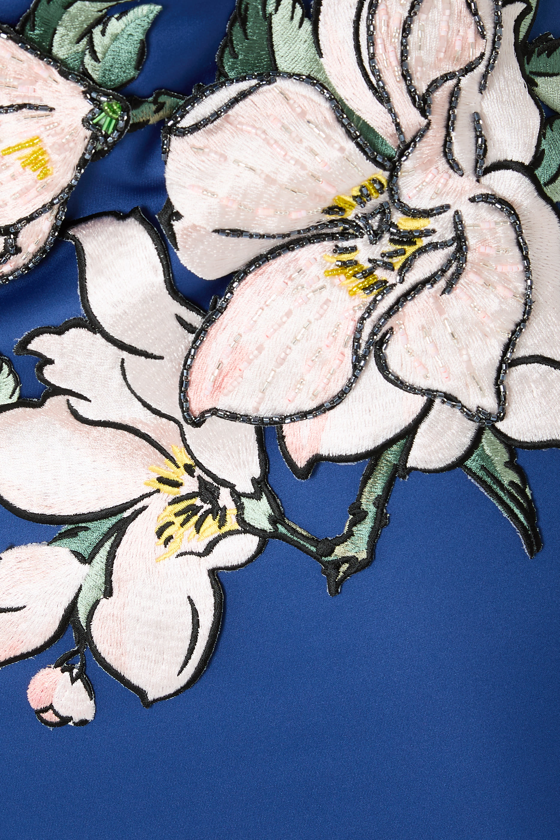 Ava Appliqué Floral Bustier Maxi Dress