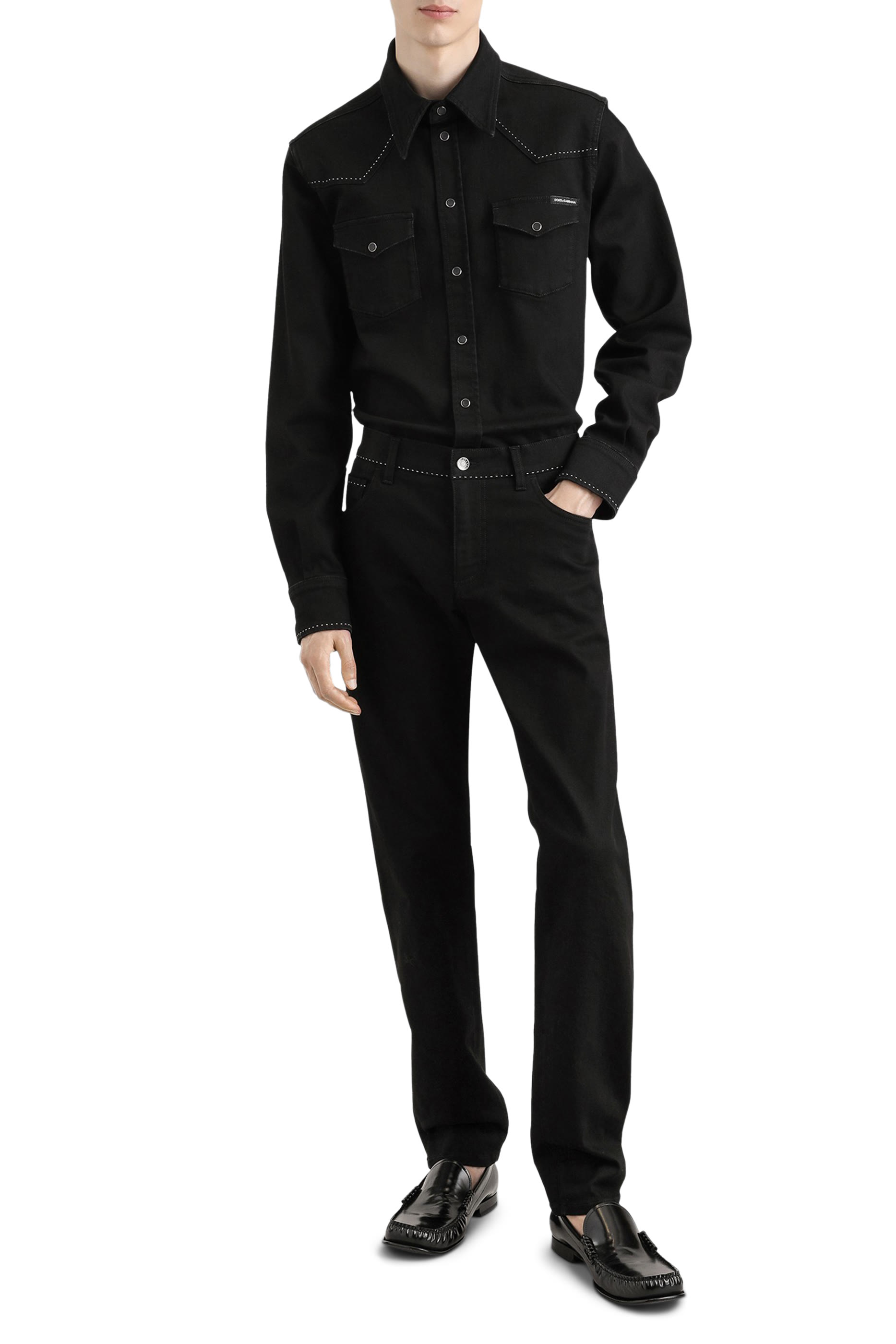 Slim-Fit Stretch Cotton Jeans