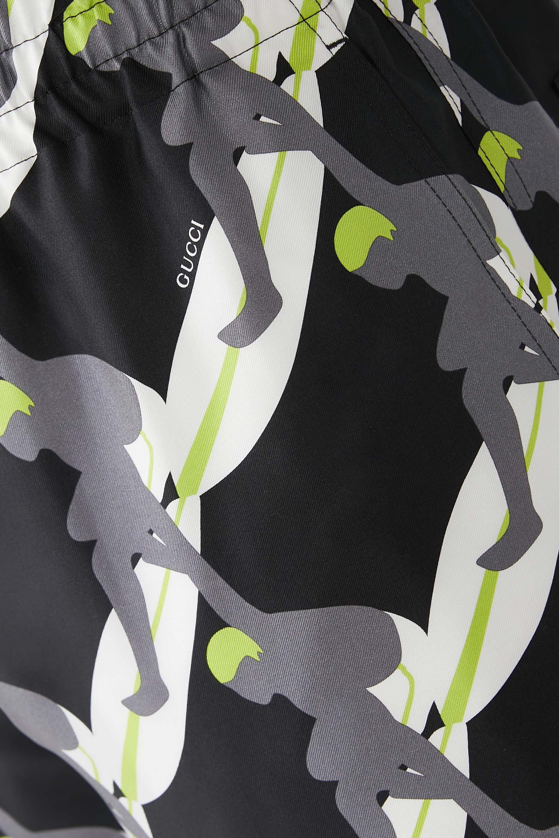 Printed Silk Twill Shorts