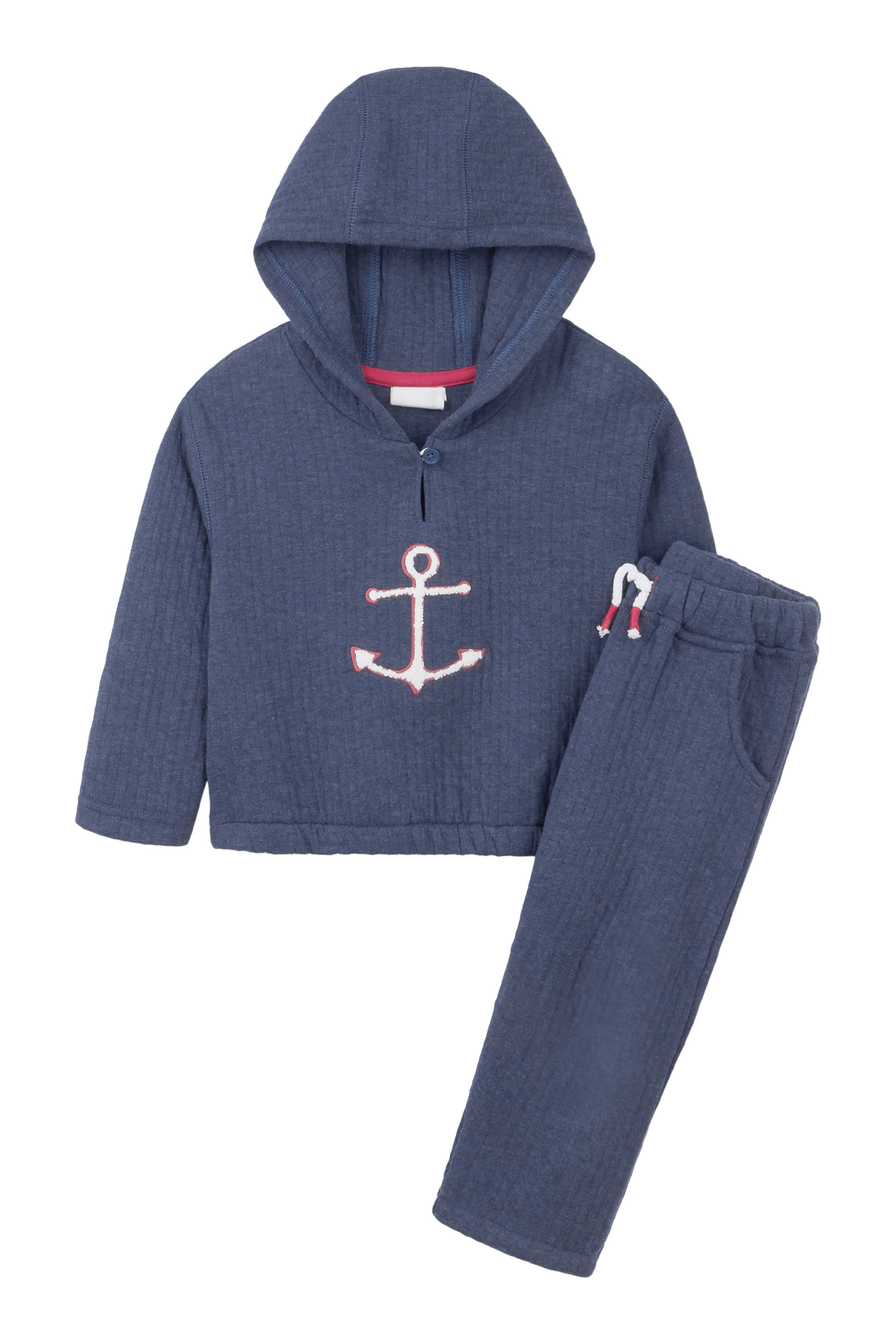 Kids Quilted Anchor Hoodie & Joggers Set