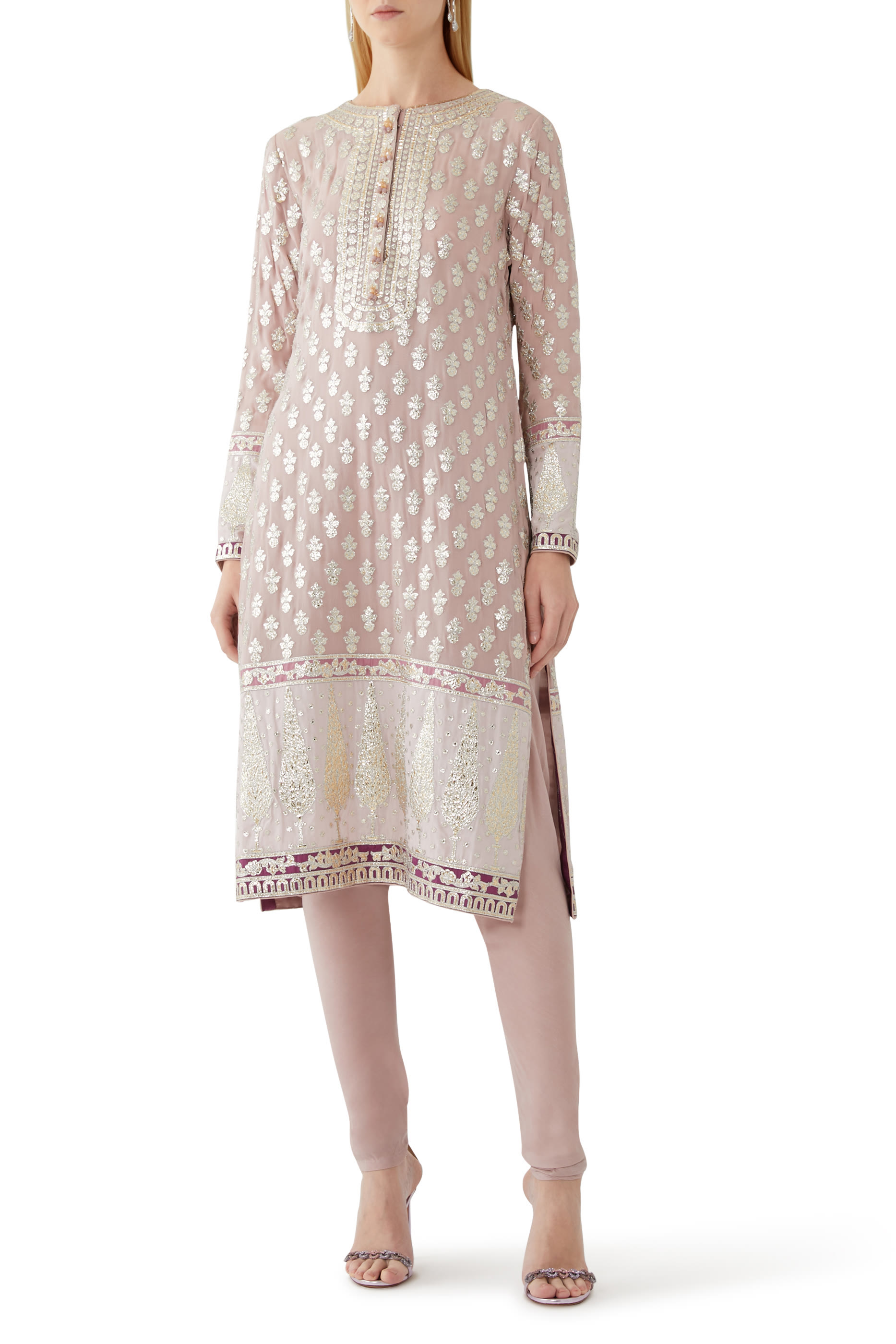Embroidered Georgette Kurta Set