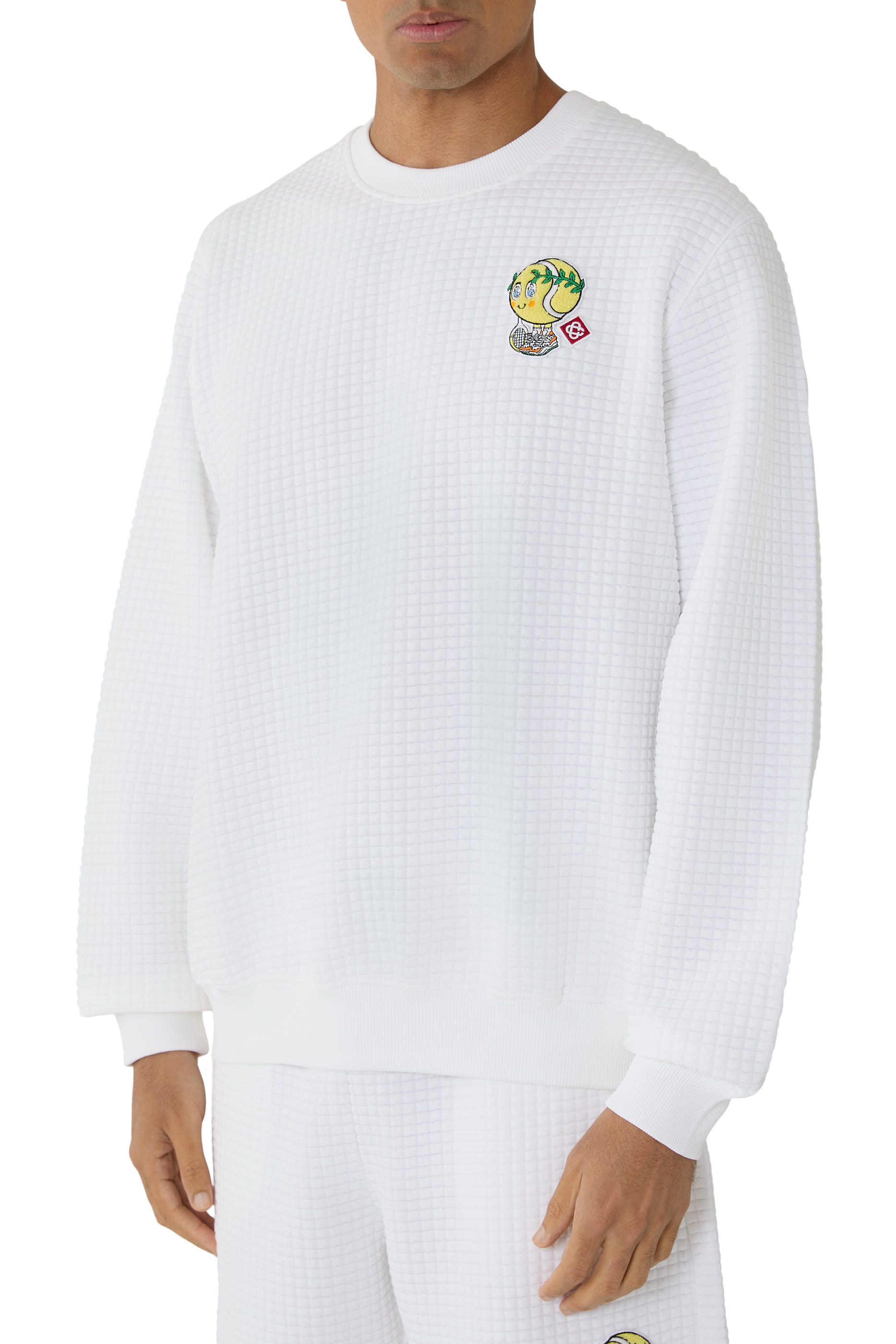 Tennis Mascot Quilted Sweatshirt