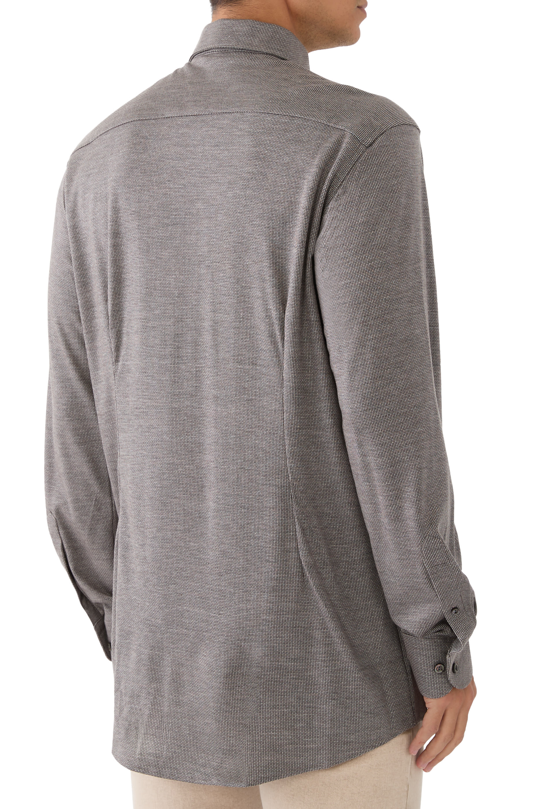 Tencel and Wool Knitted Shirt