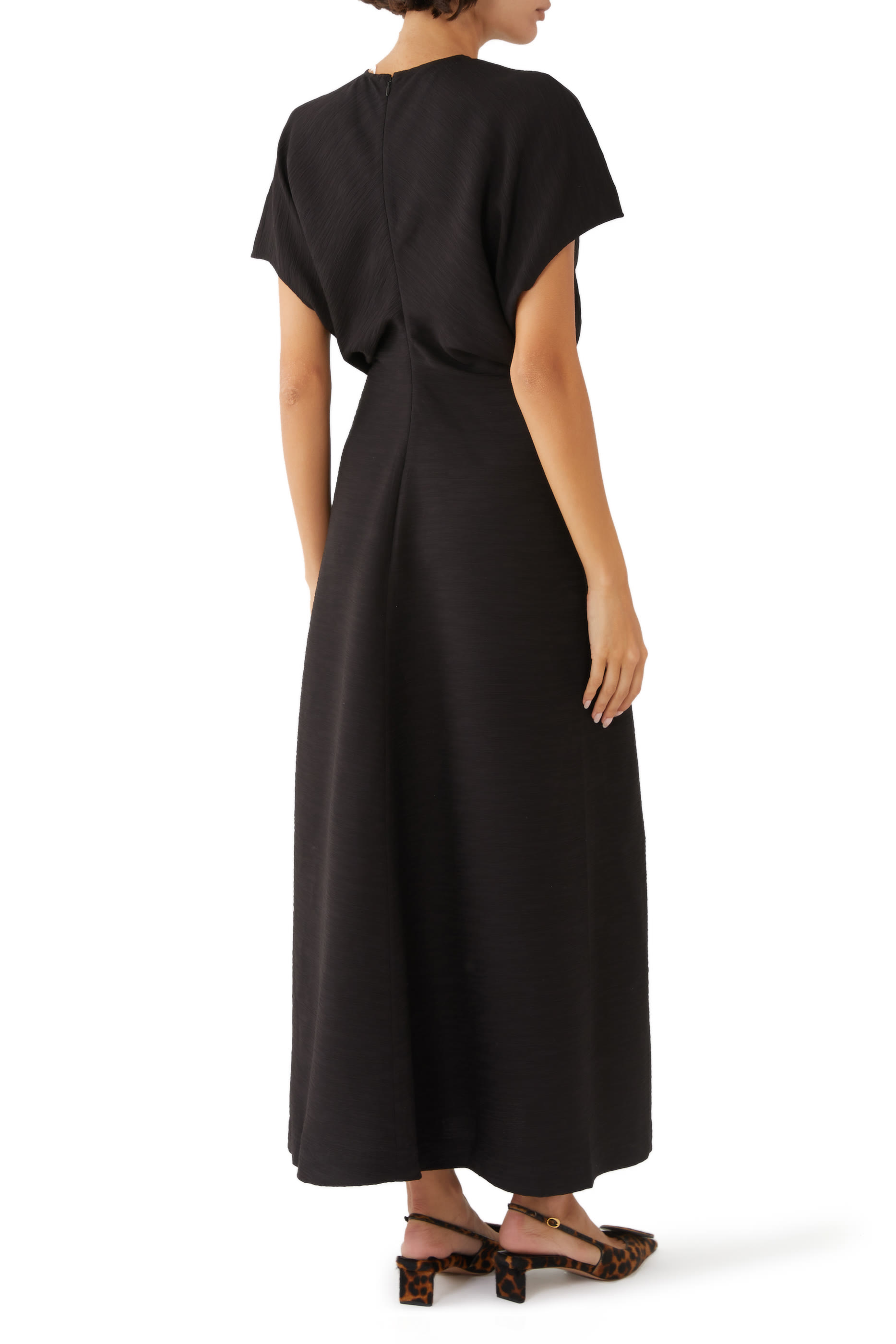 Slouch Waist Crinkled Dress