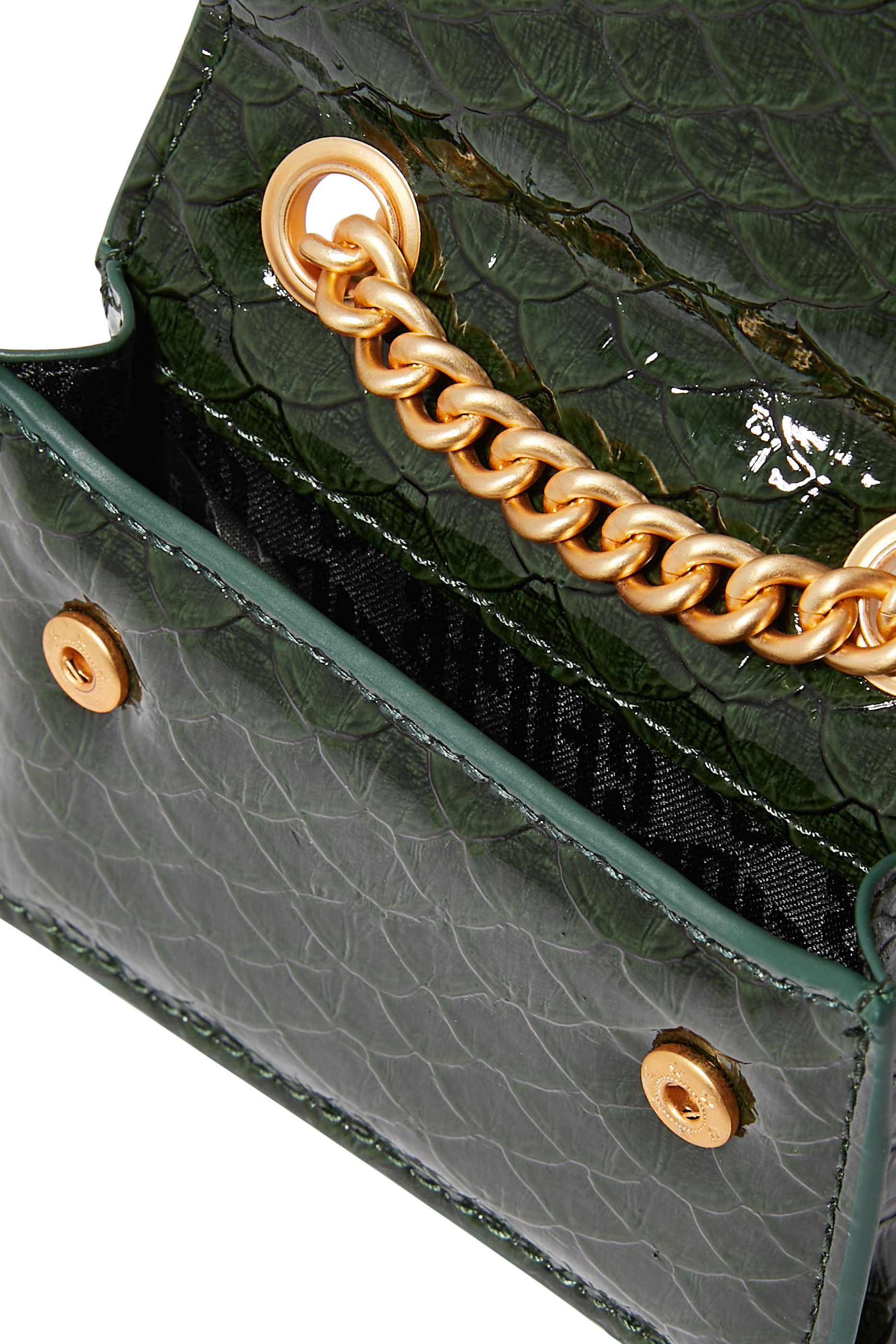 Micro Kensington Croc-Print Bag