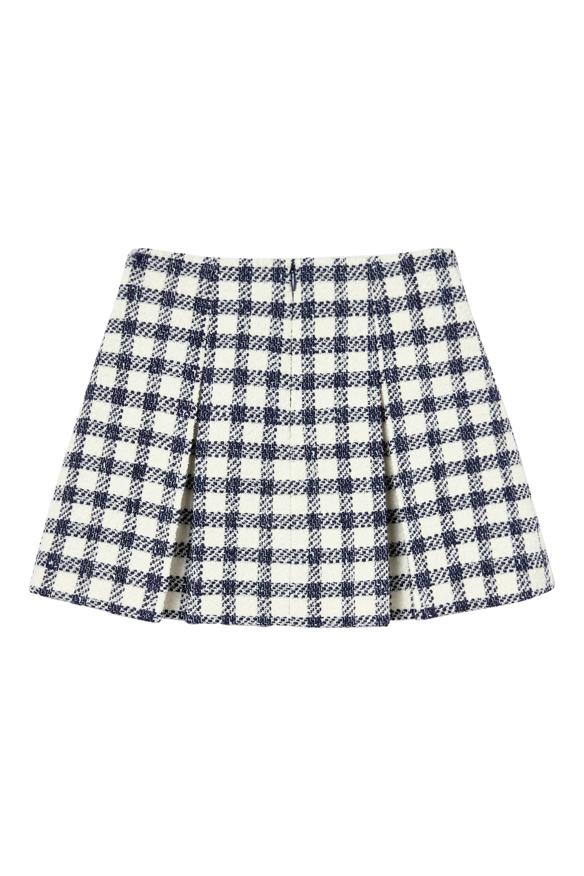 Kids Check Bouclé Skirt 