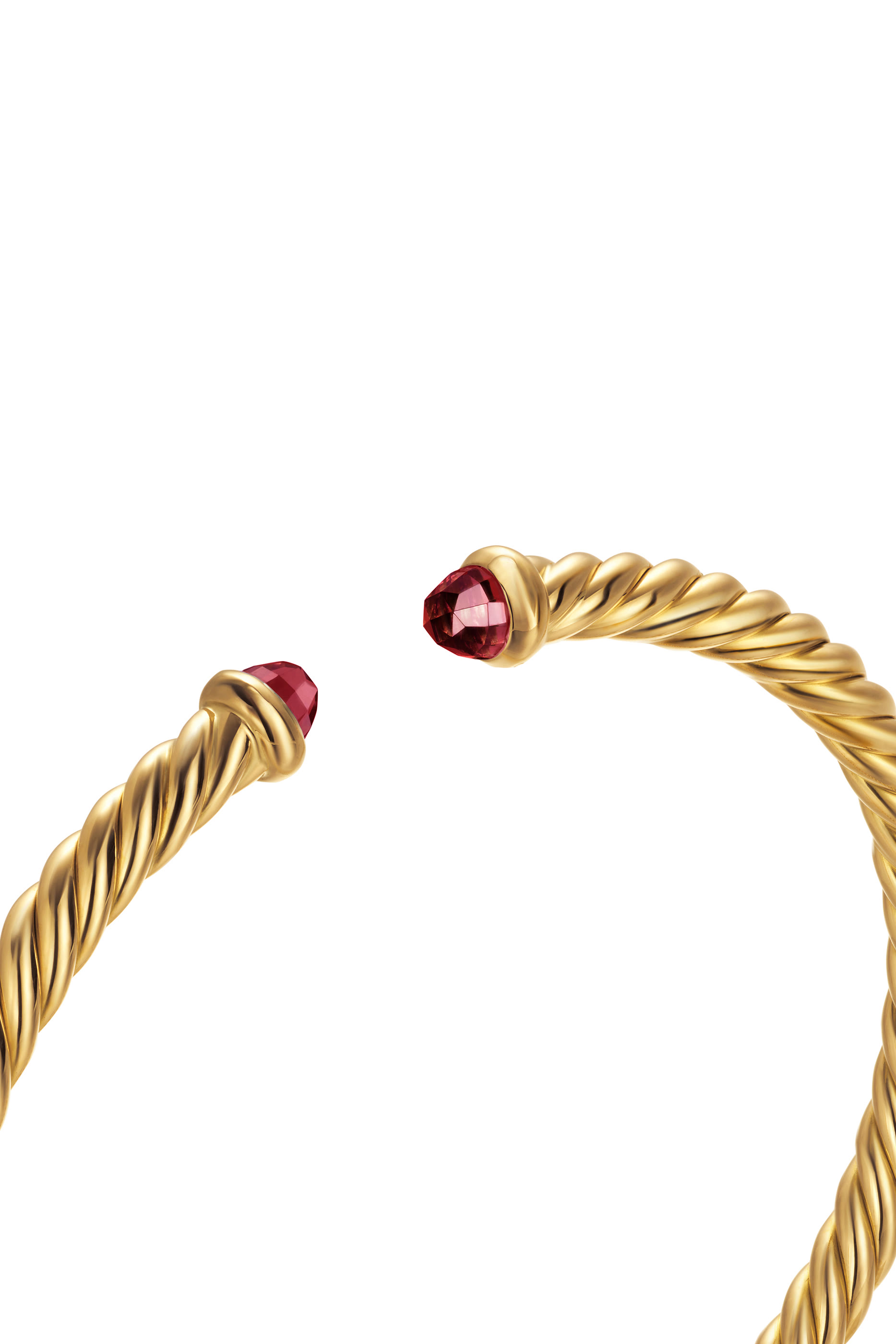 Cablespira&reg; Flex Bracelet, 18K Yellow Gold & Rhodolite Garnet
