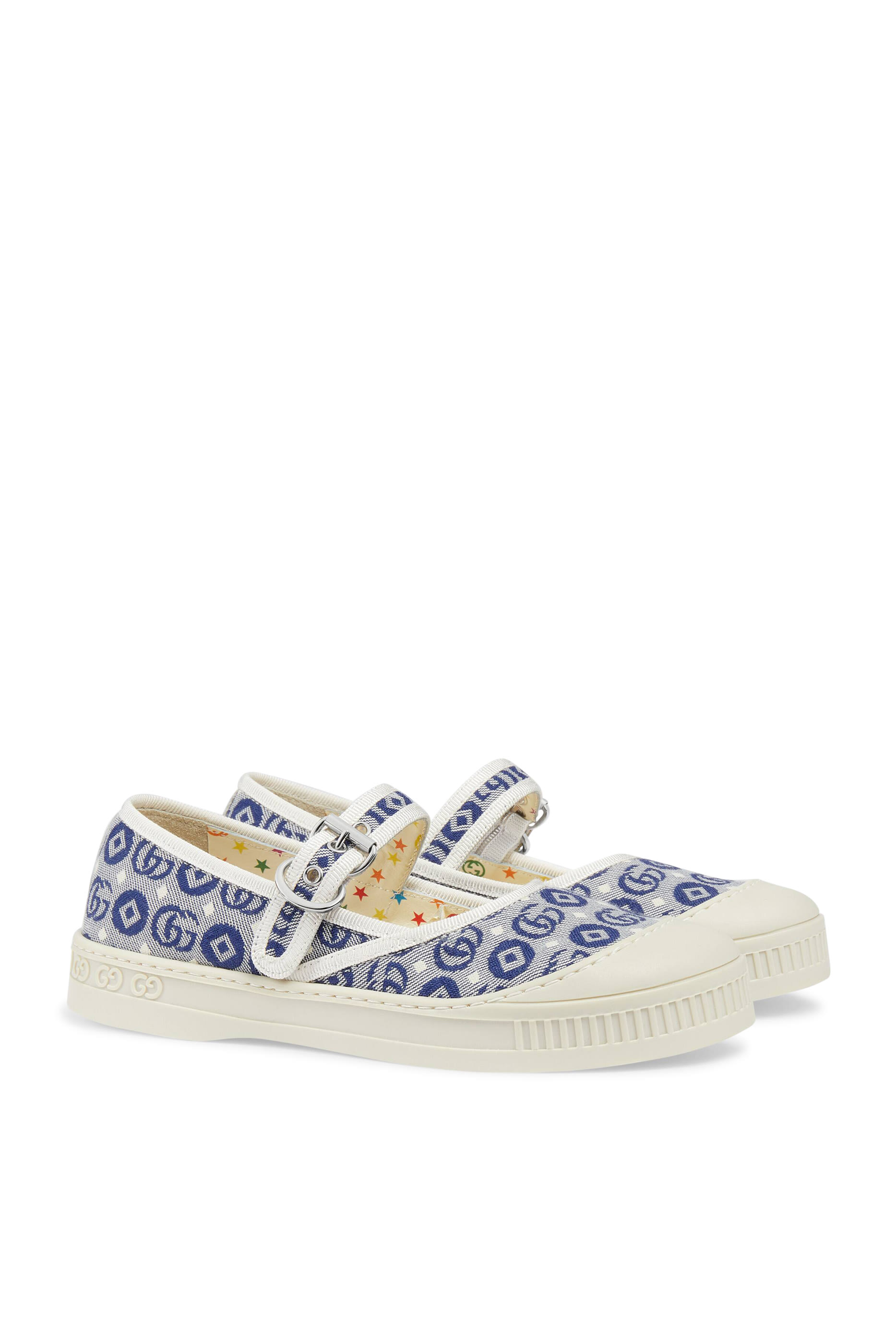 Kids Double G Canvas Ballet Flats