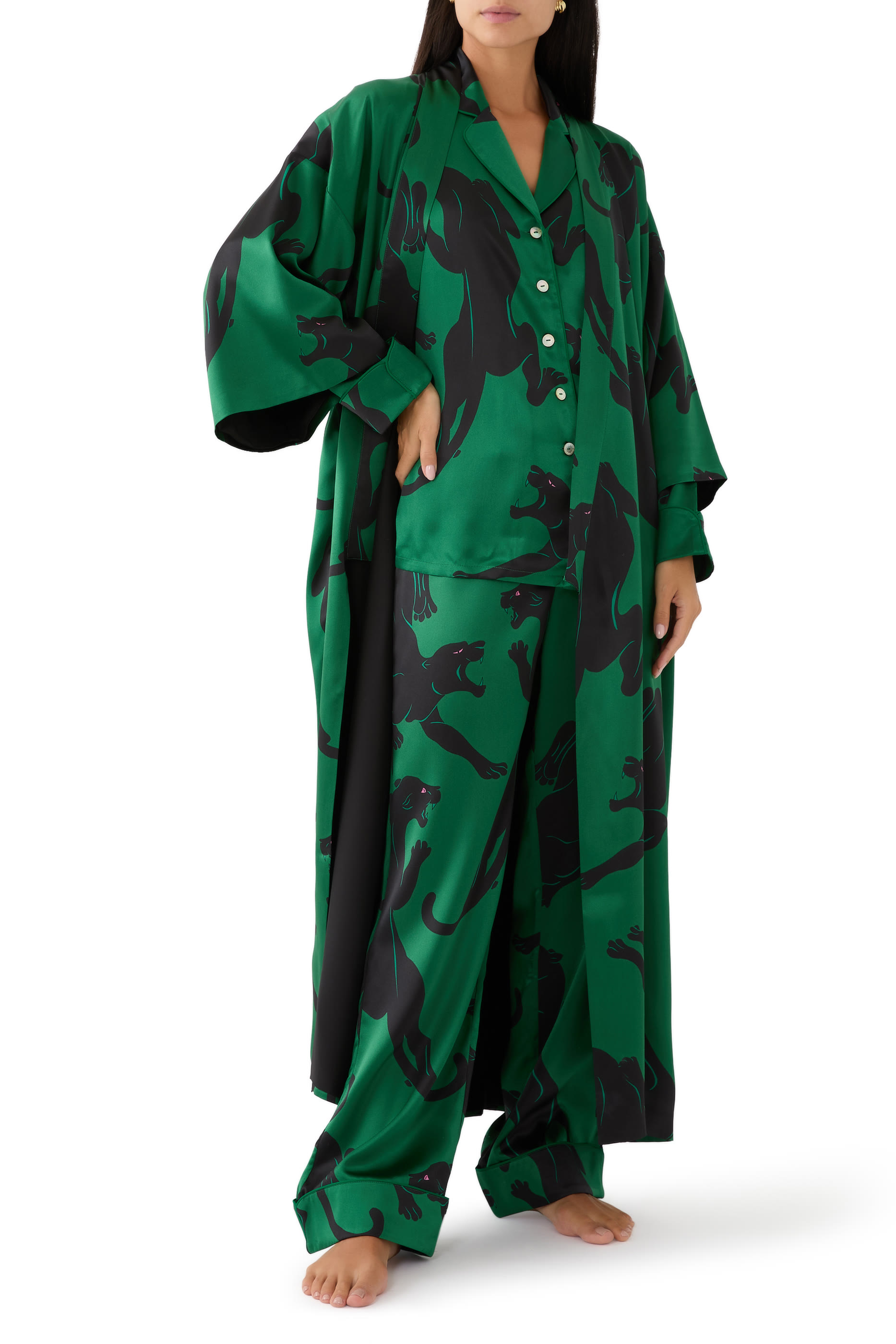 Lila Poiret Panther Pajama Set