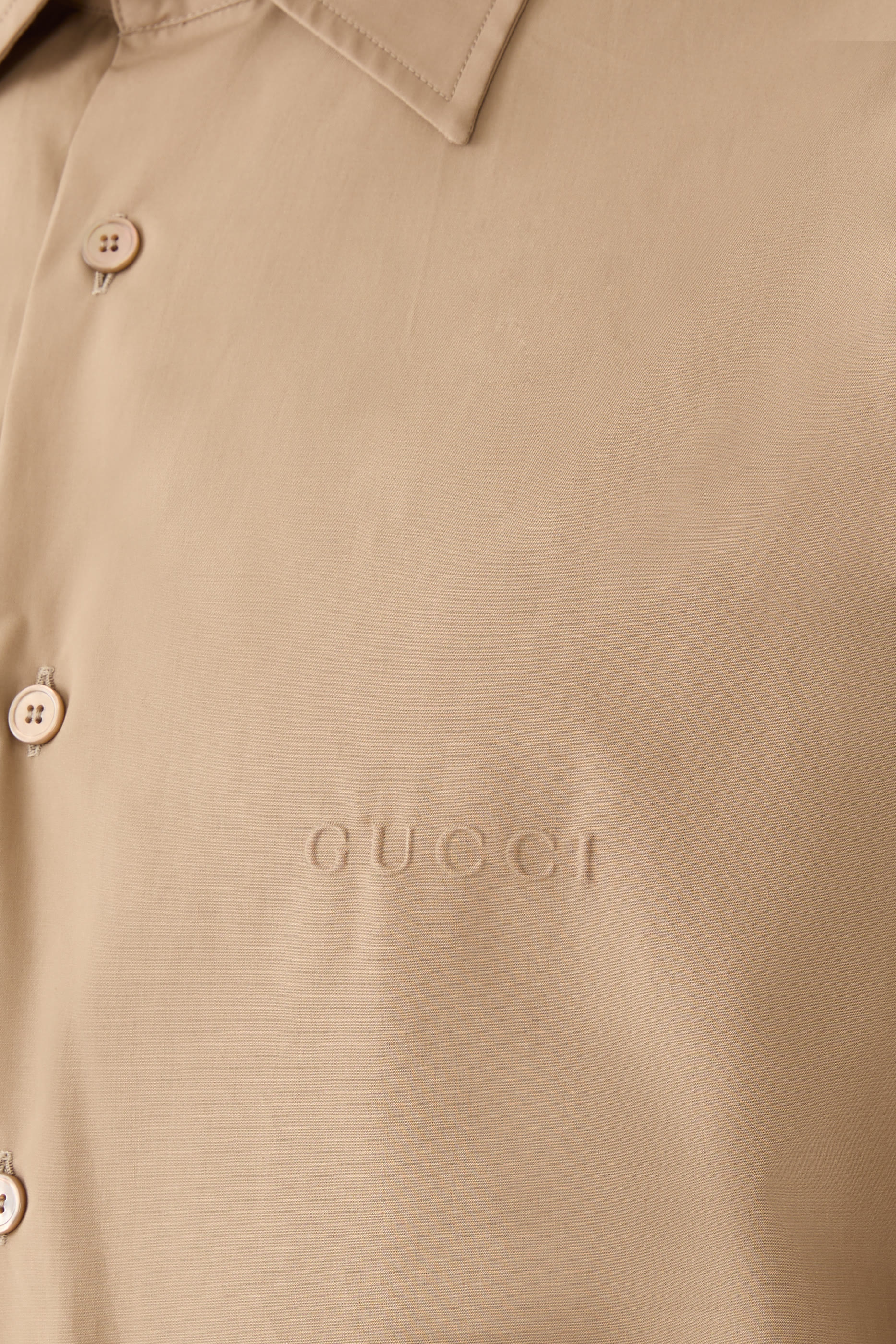 Embossed Cotton Poplin Shirt 