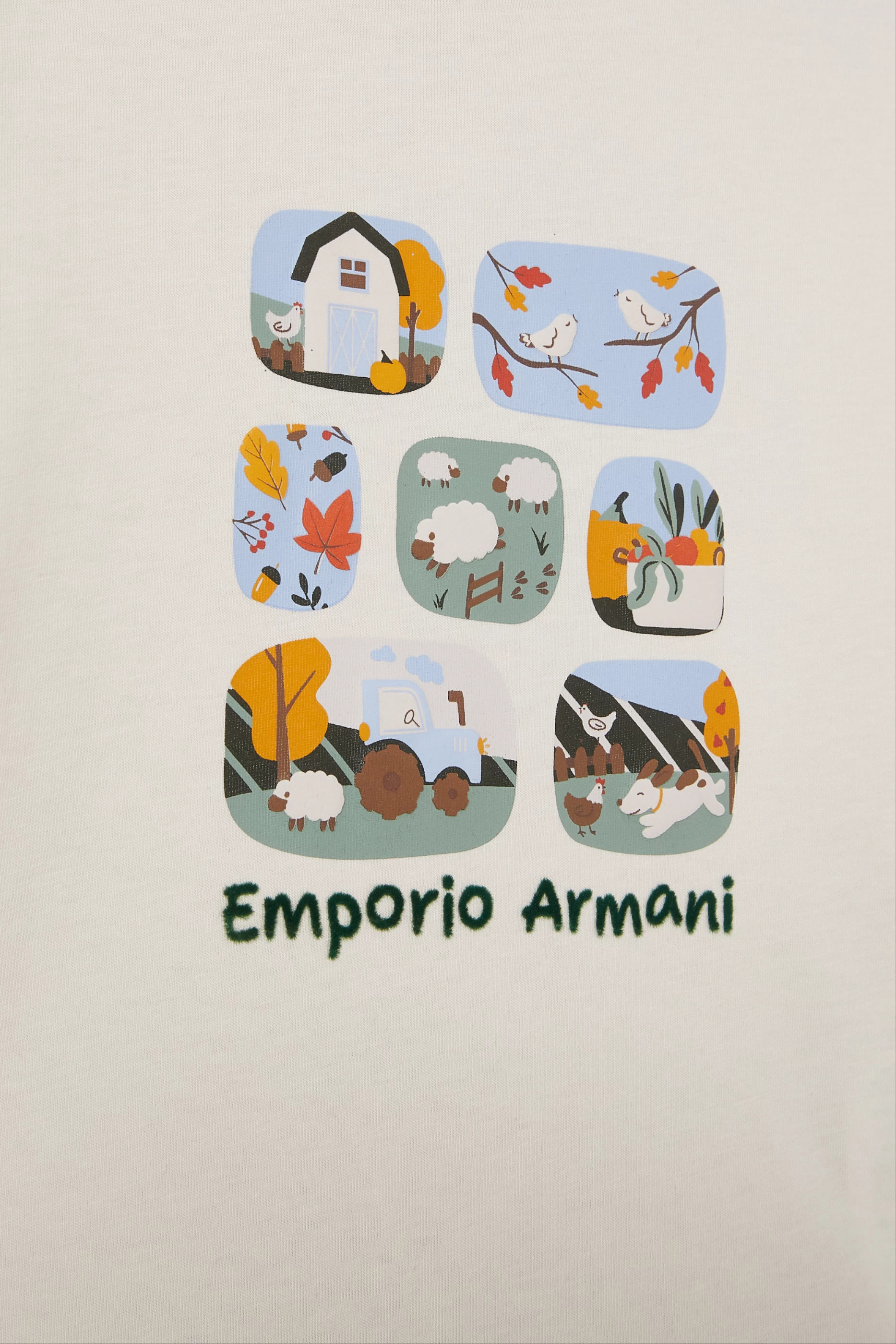Kids Cotton Jersey T-Shirt with Pastoral Scene Graphic