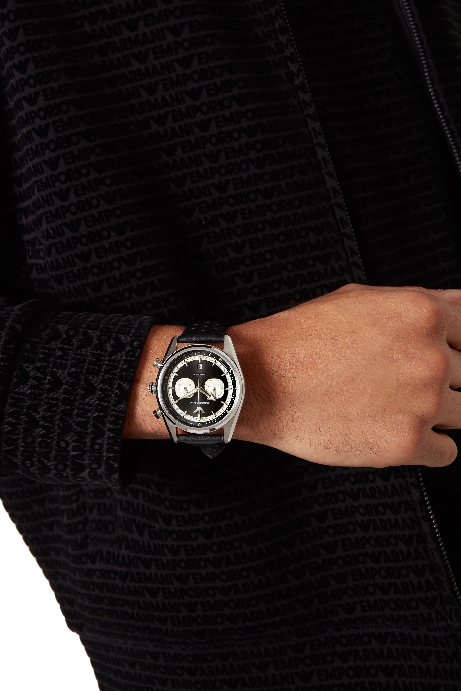 Racer Chronograph Leather Watch