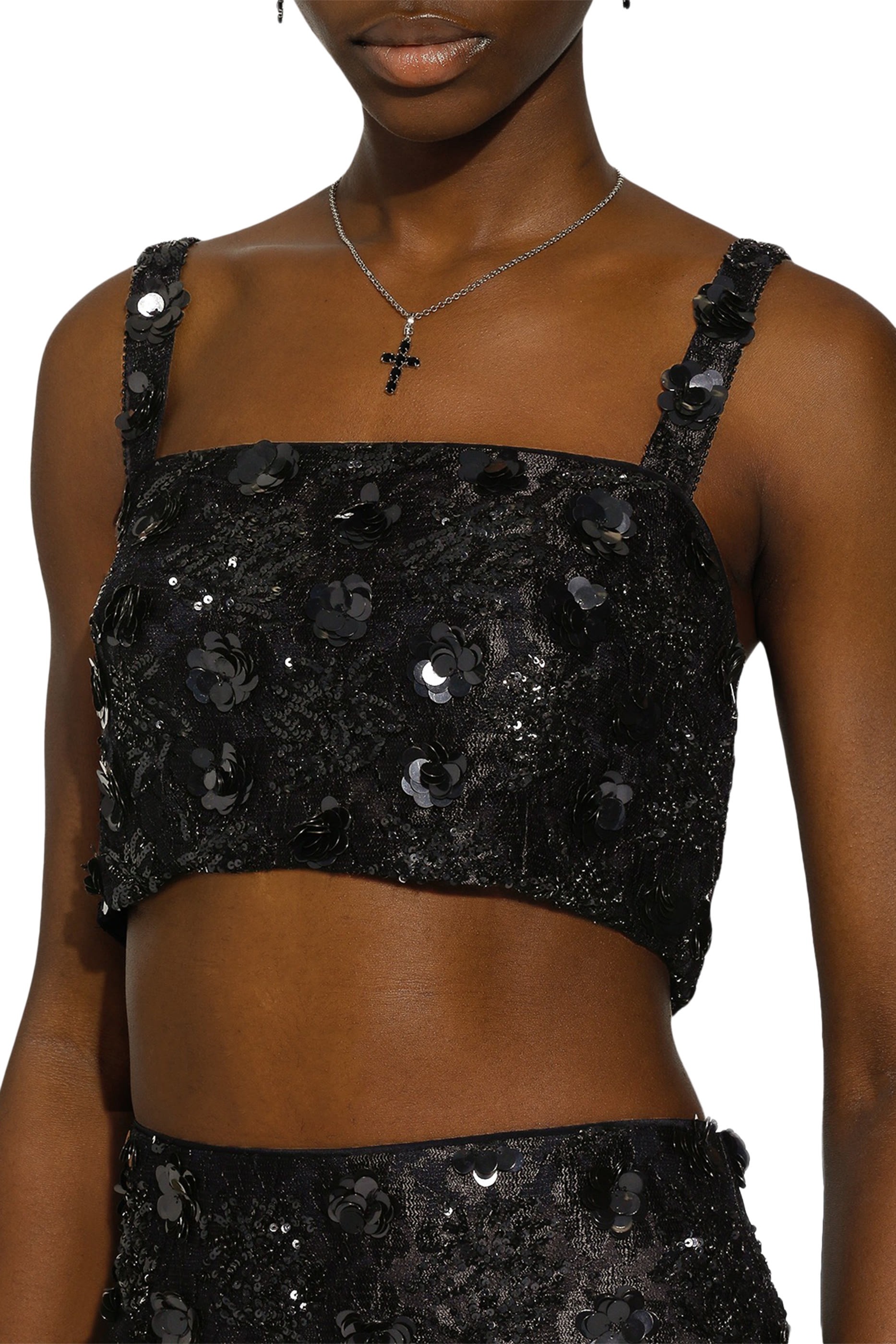 Sequin Embroidery Bralette Top