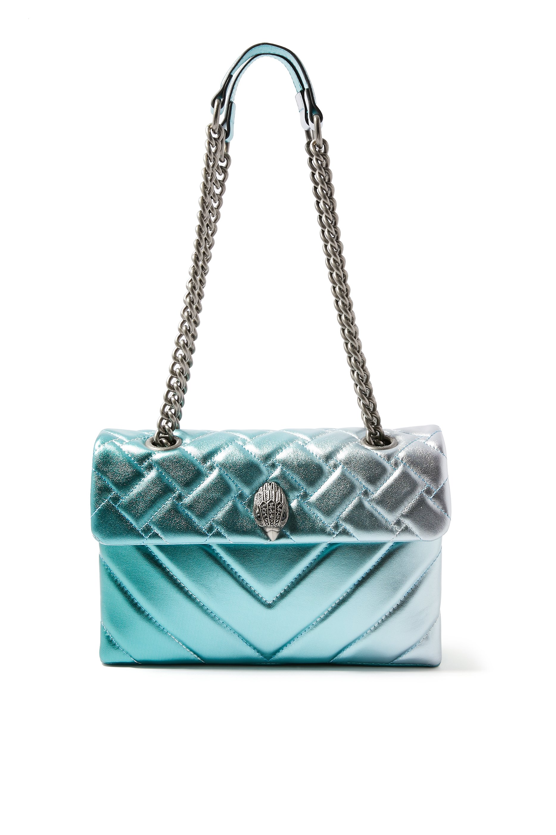 Metallic Leather Kensington Shoulder Bag