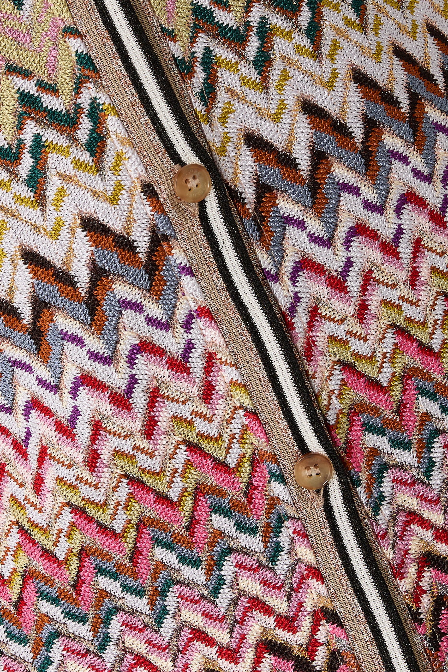 Zigzag-Pattern Cardi-Coat