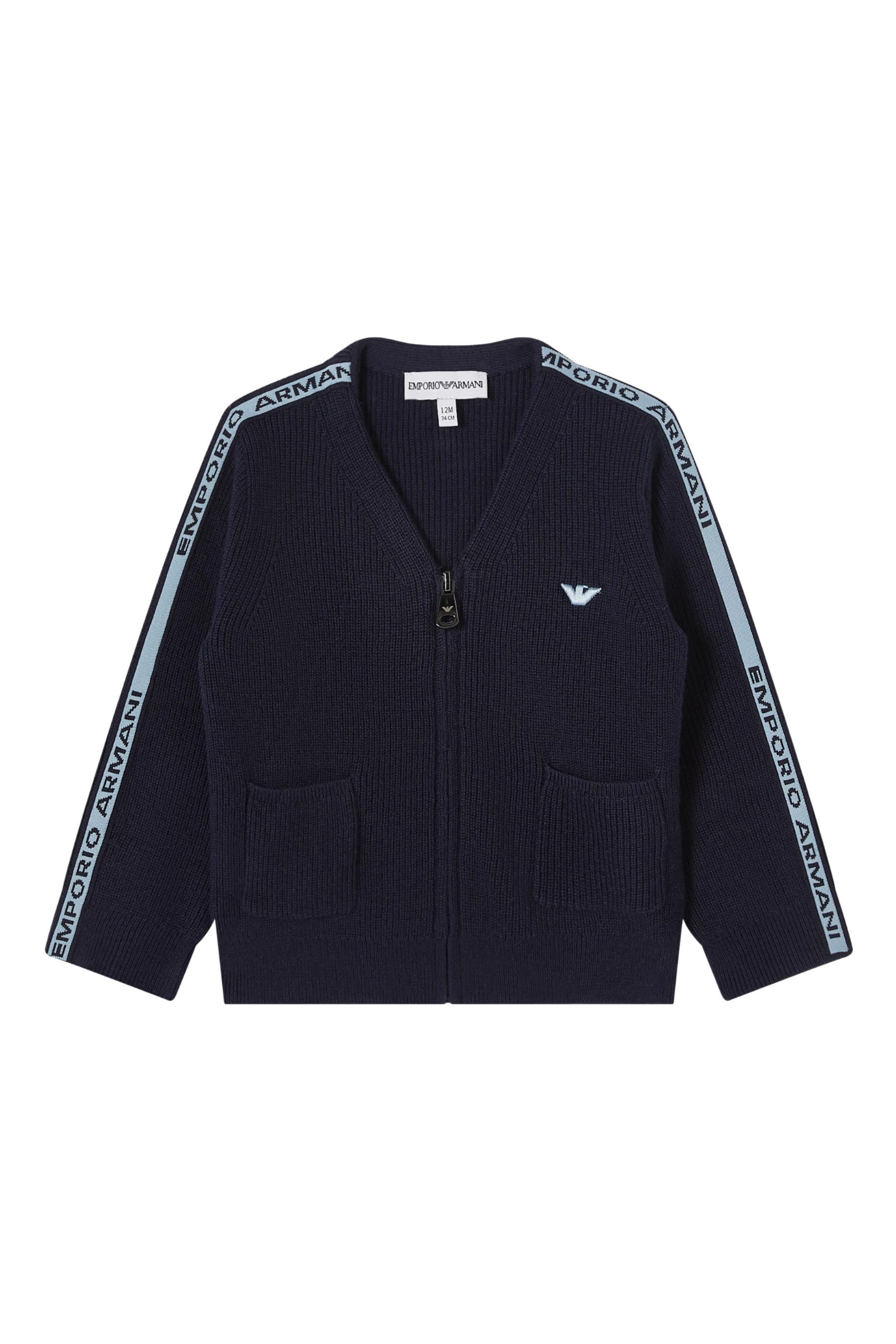 Kids Logo Tape Knitted Cardigan