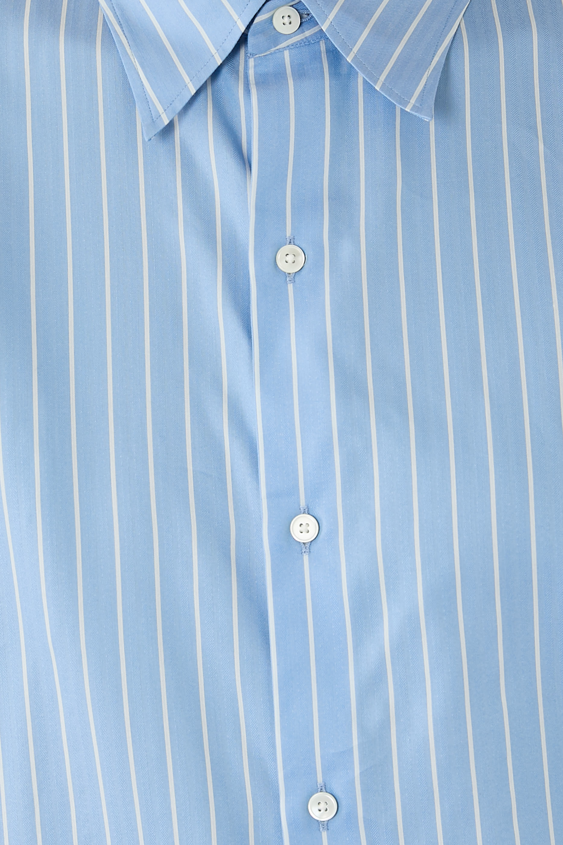 Cotton Silk Stripe Double Cuff Shirt