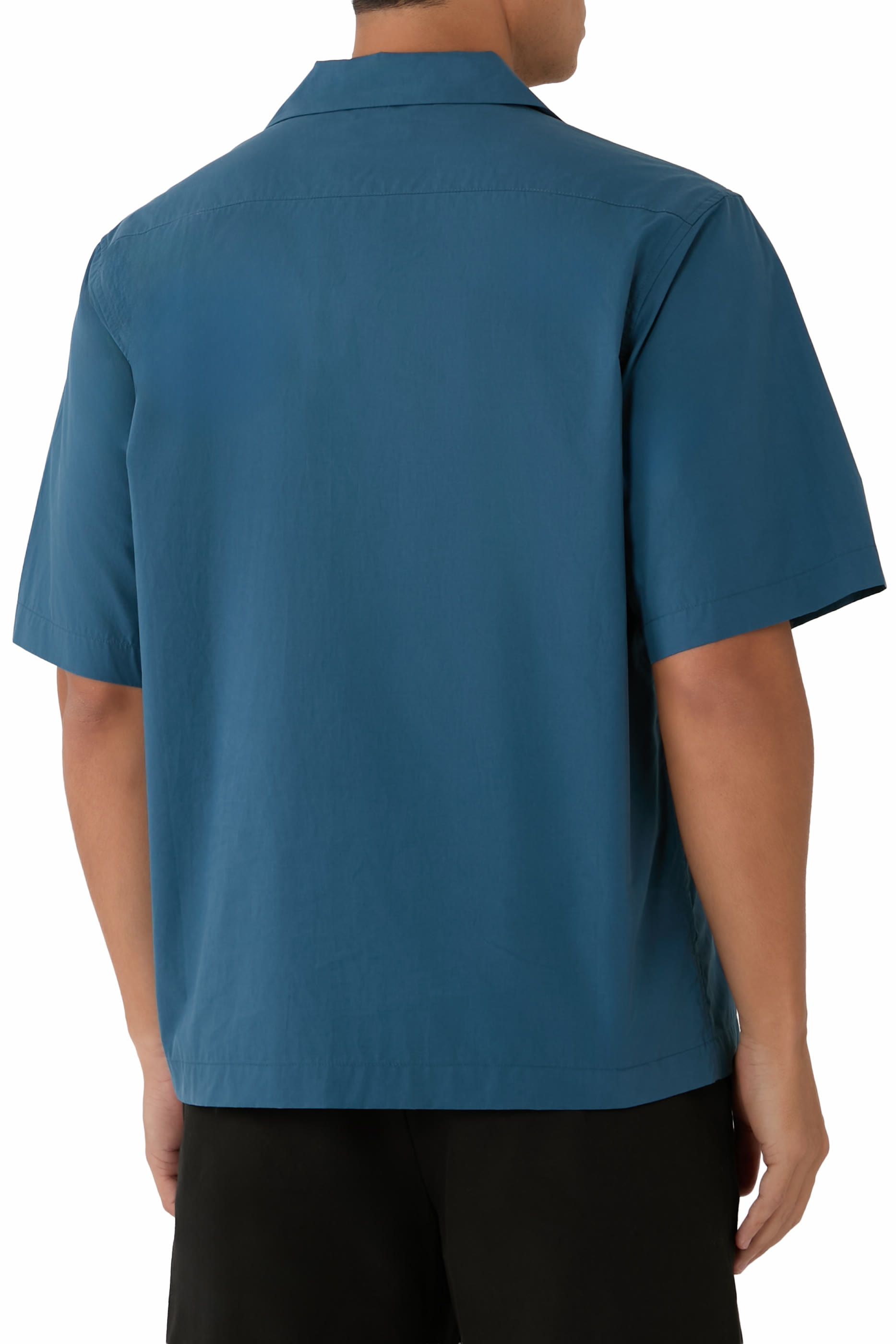 Embroidered Peonies Bowling Shirt