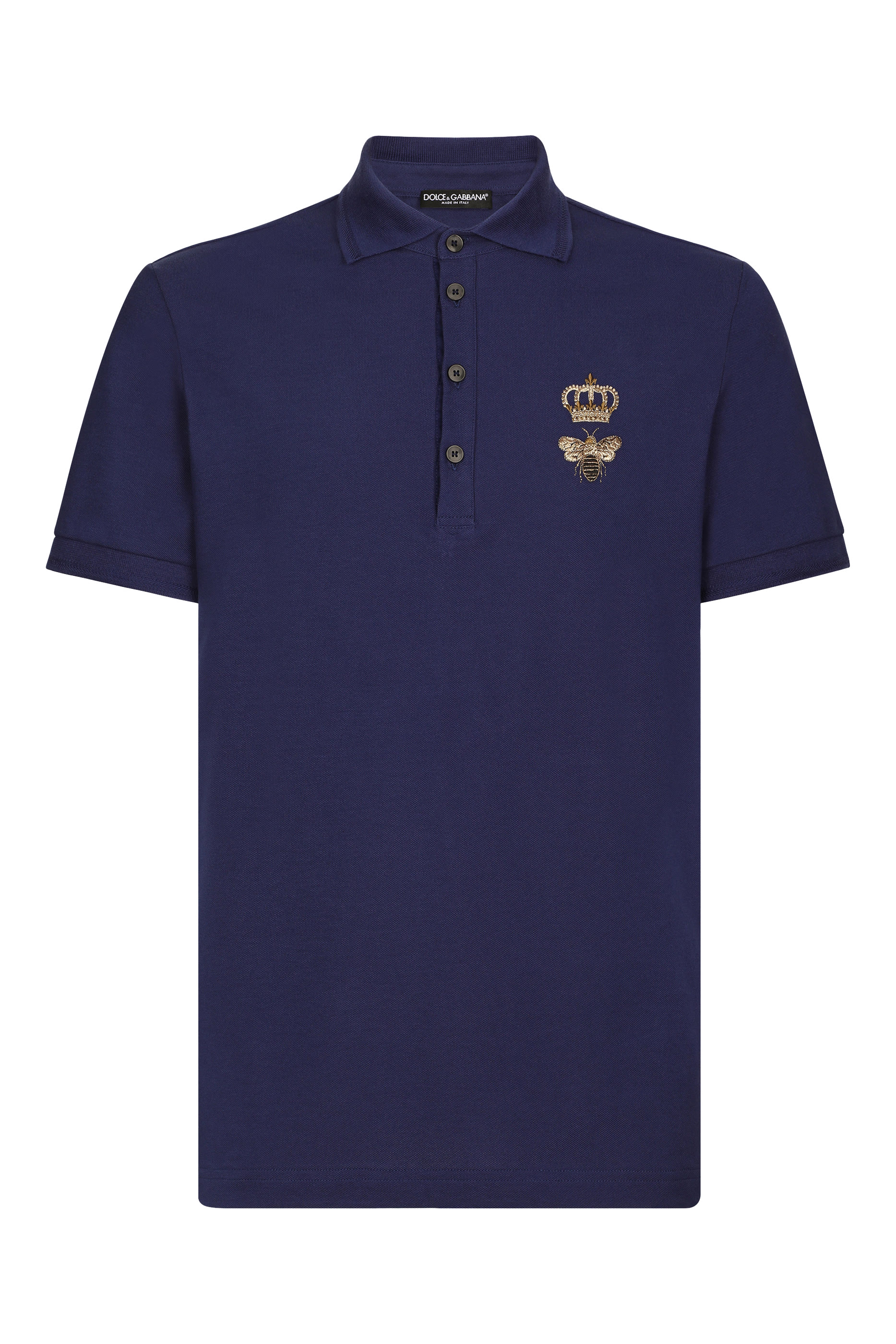 Cotton Pique Polo-Shirt with Embroidery