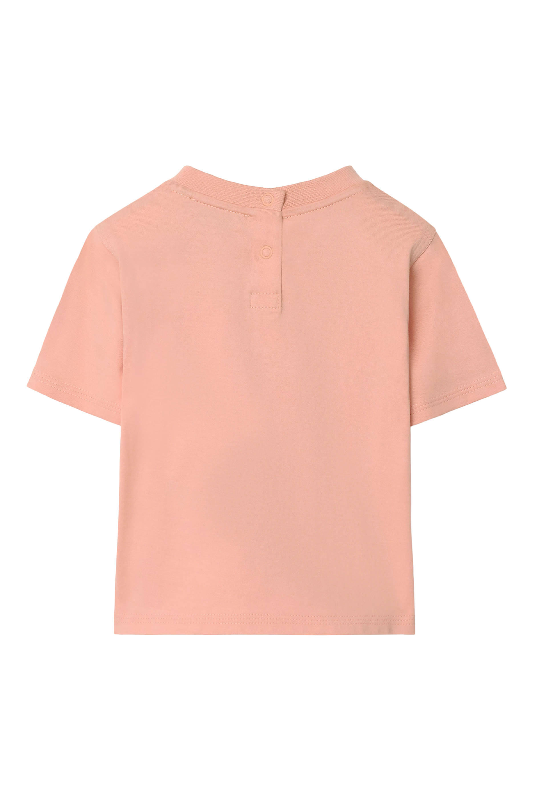 Kids Check Trim Cotton T-shirt